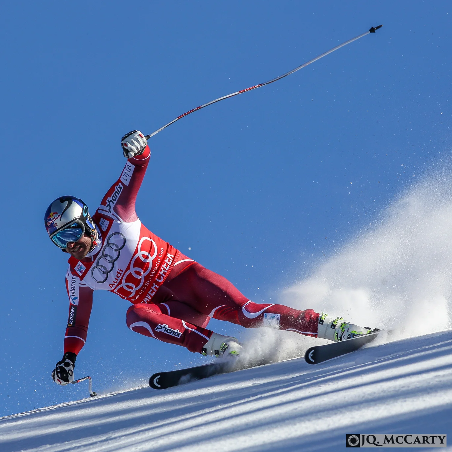 Norway's Aksel Lund Svindel lets the skis rip during his run on the Birds of Prey World Cup downhill race Friday in Beaver Creek. Svindel won his second consecutive World Cup downhill event with a time of 1 minute, 42.34 seconds.