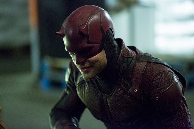 The only appearance the Daredevil suit makes this season is in the form of the duplicitous Bullseye
