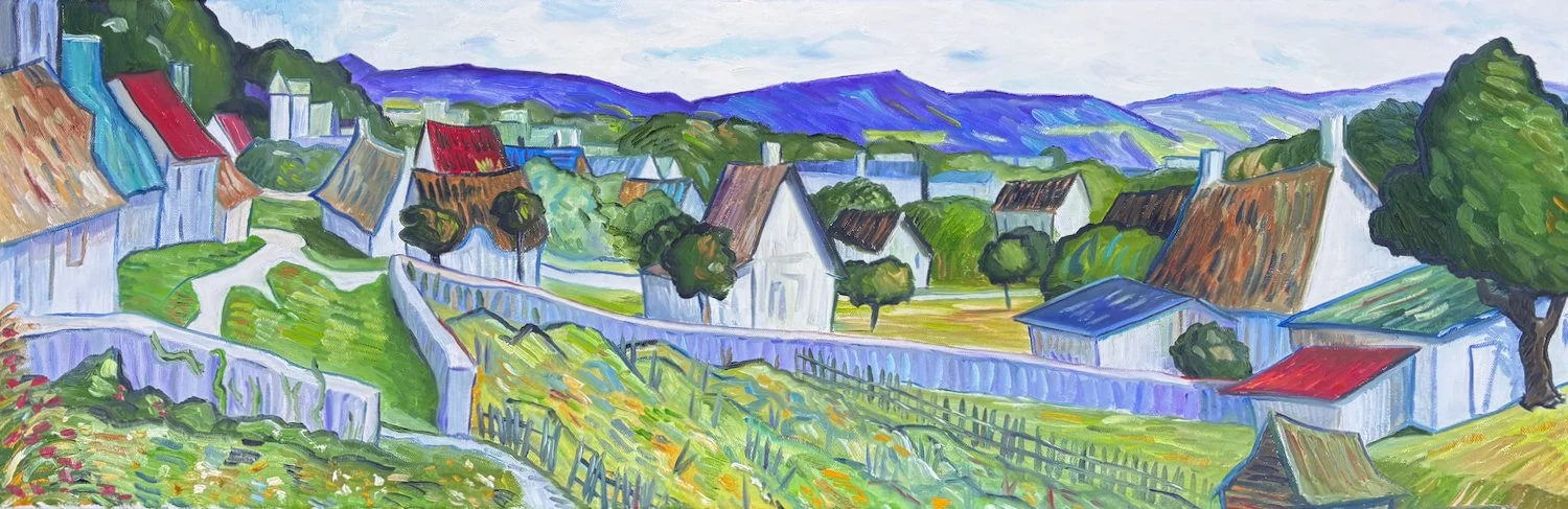 Vineyard with View to Auvers (after vanGogh)