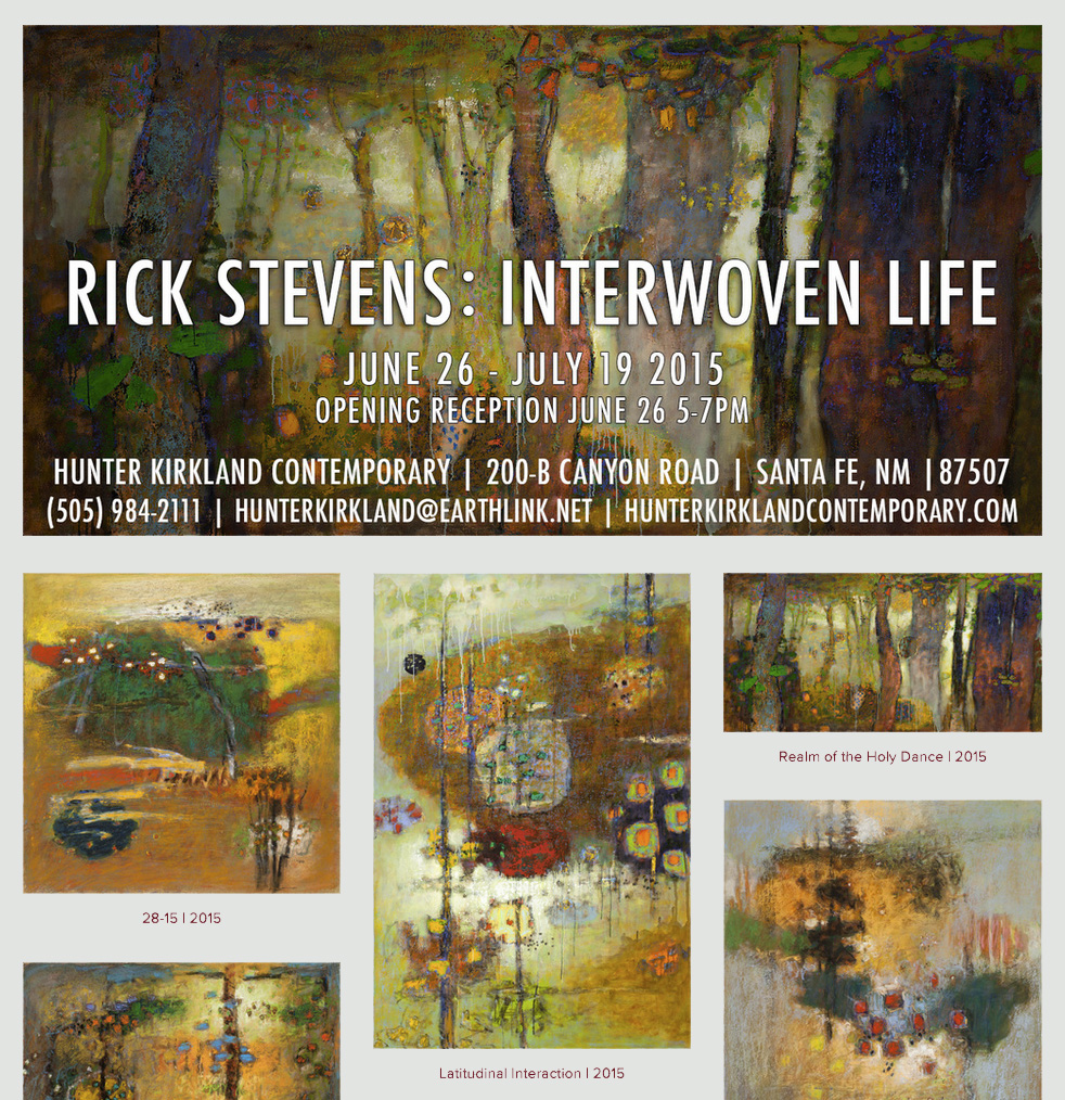 Rick's 10th exhibition at Hunter Kirkland opens tomorrow, you can preview the show by clicking on the image or here: Interwoven Life