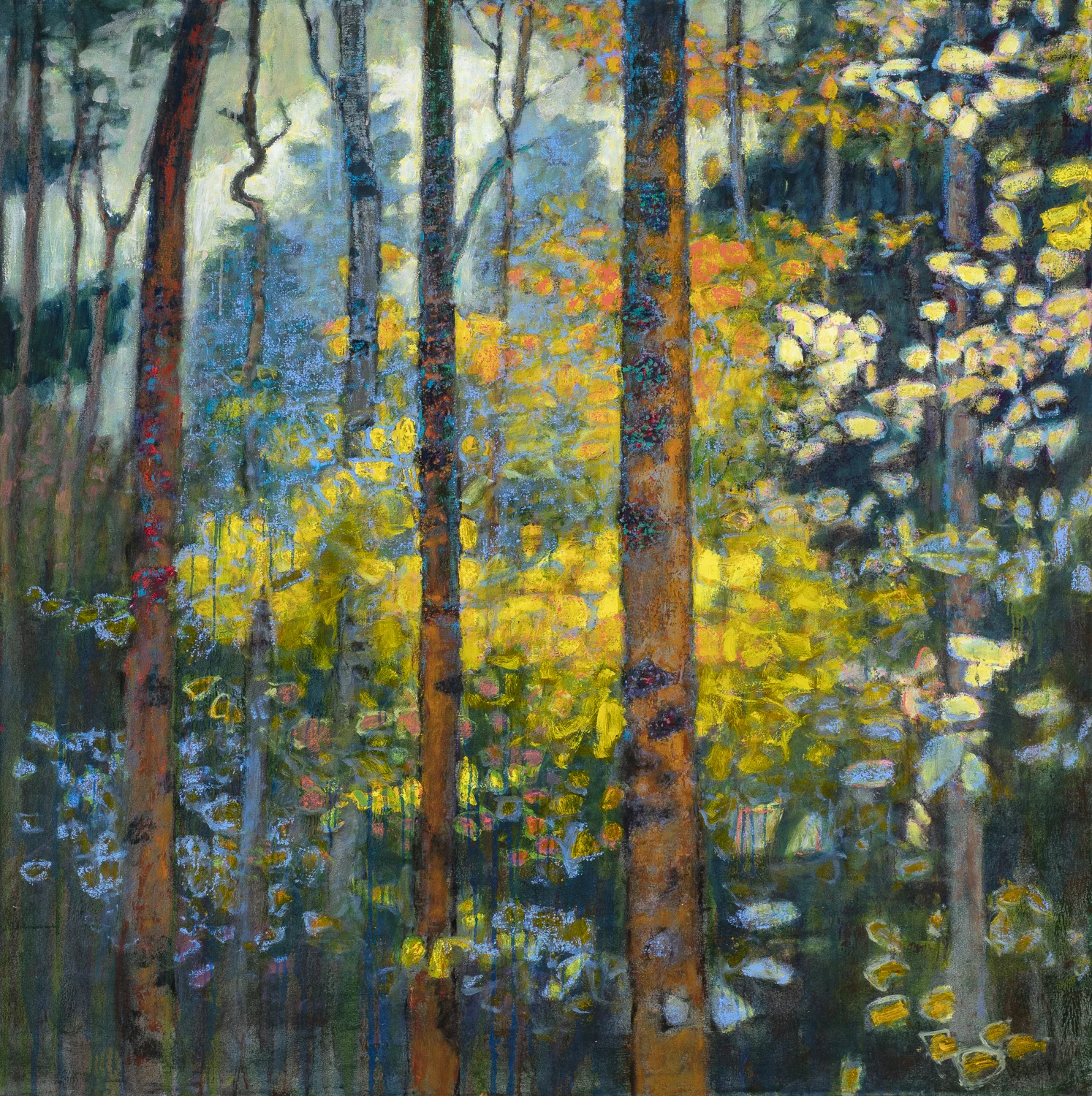 Rewilding | oil on canvas | 48 x 48" | 2018 SOLD "In the forest, there is an incomprehensible order that to the mind looks like chaos. It is beyond the mental categories of good and bad. You cannot understand it through thought, but you can sense it when you let go of thought, become still and alert, and don’t try to understand or explain. Only then can you be aware of the sacredness of the the forest. As soon as you sense that hidden harmony, that sacredness, you realize you are not separate from it, and when you realize that, you become a conscious participant of it. In this way, nature can help you become realigned with the wholeness of life." - Eckhart Tolle 