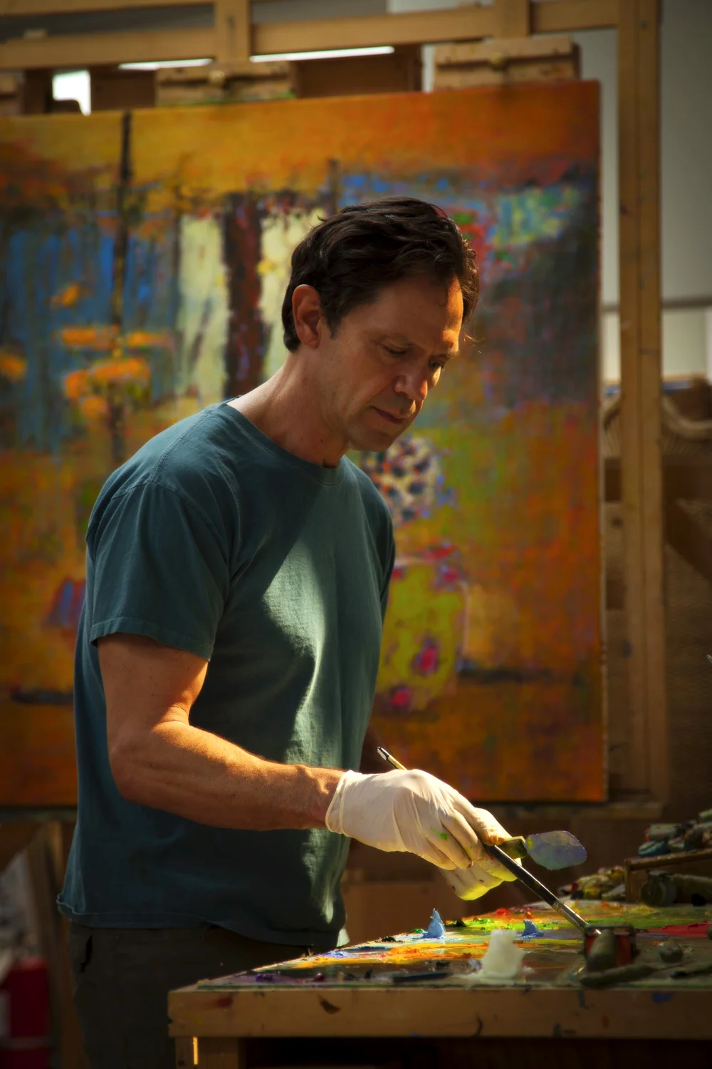 Rick Stevens at work in the studio