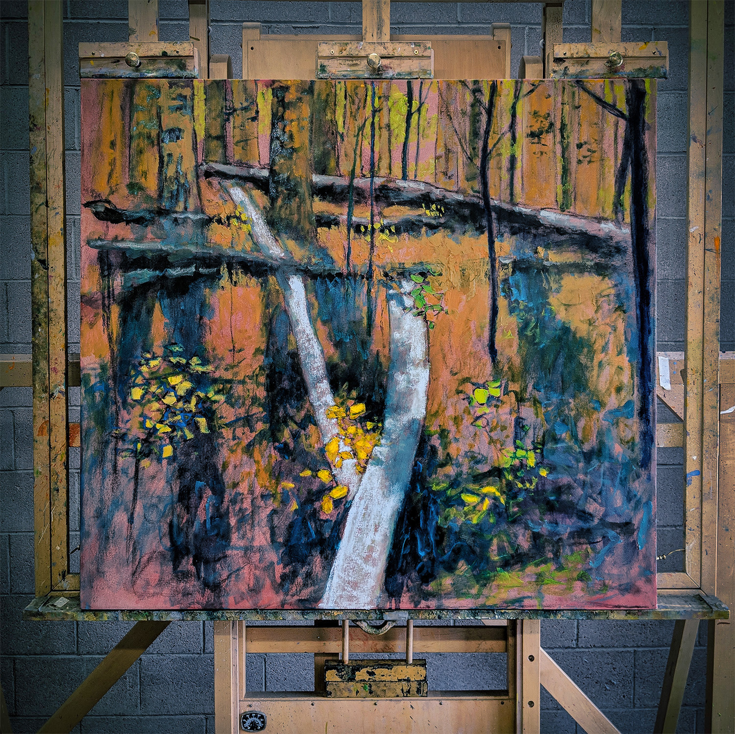 oil on canvas in progress in Santa Fe, NM
