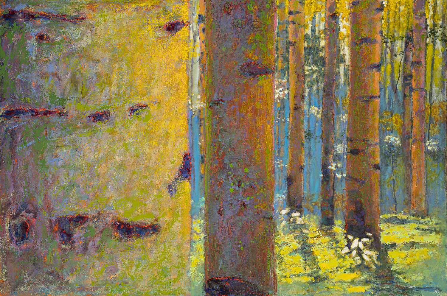 Luminescing Aspens | oil on canvas | 36 x 54” | 2018