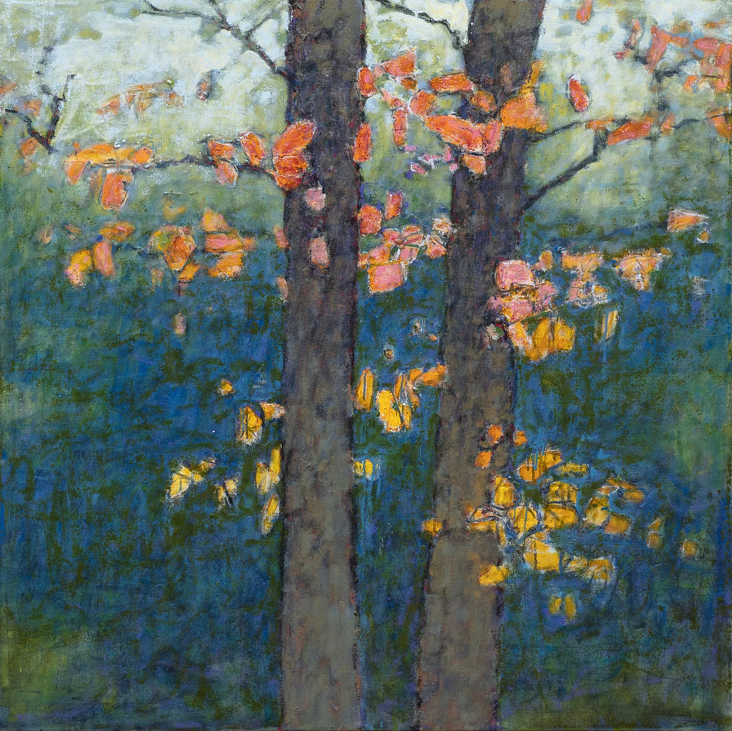 Twin Oaks | oil on canvas | 48 x 48" | 2019