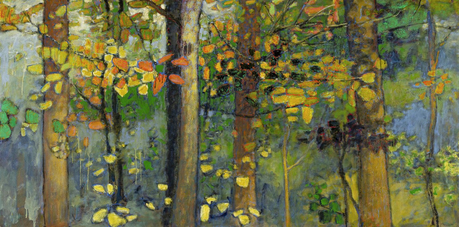 Dusk in the Forest | oil on canvas | 36 x 72”