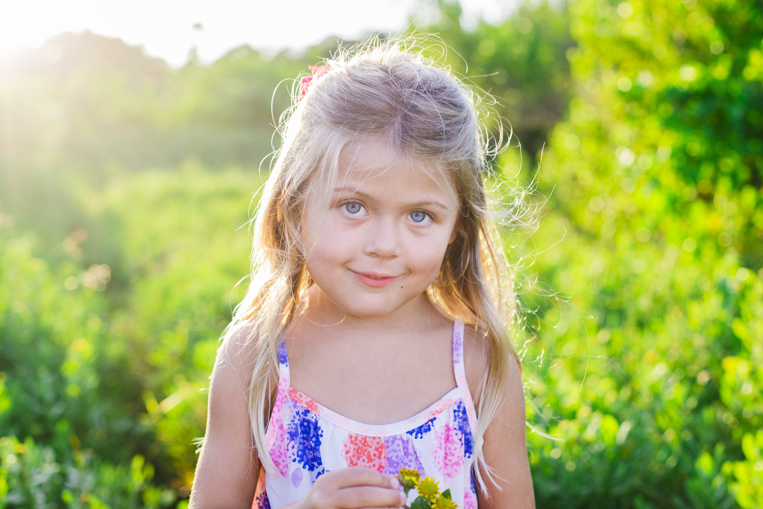 little girl at sunset treasure island florida