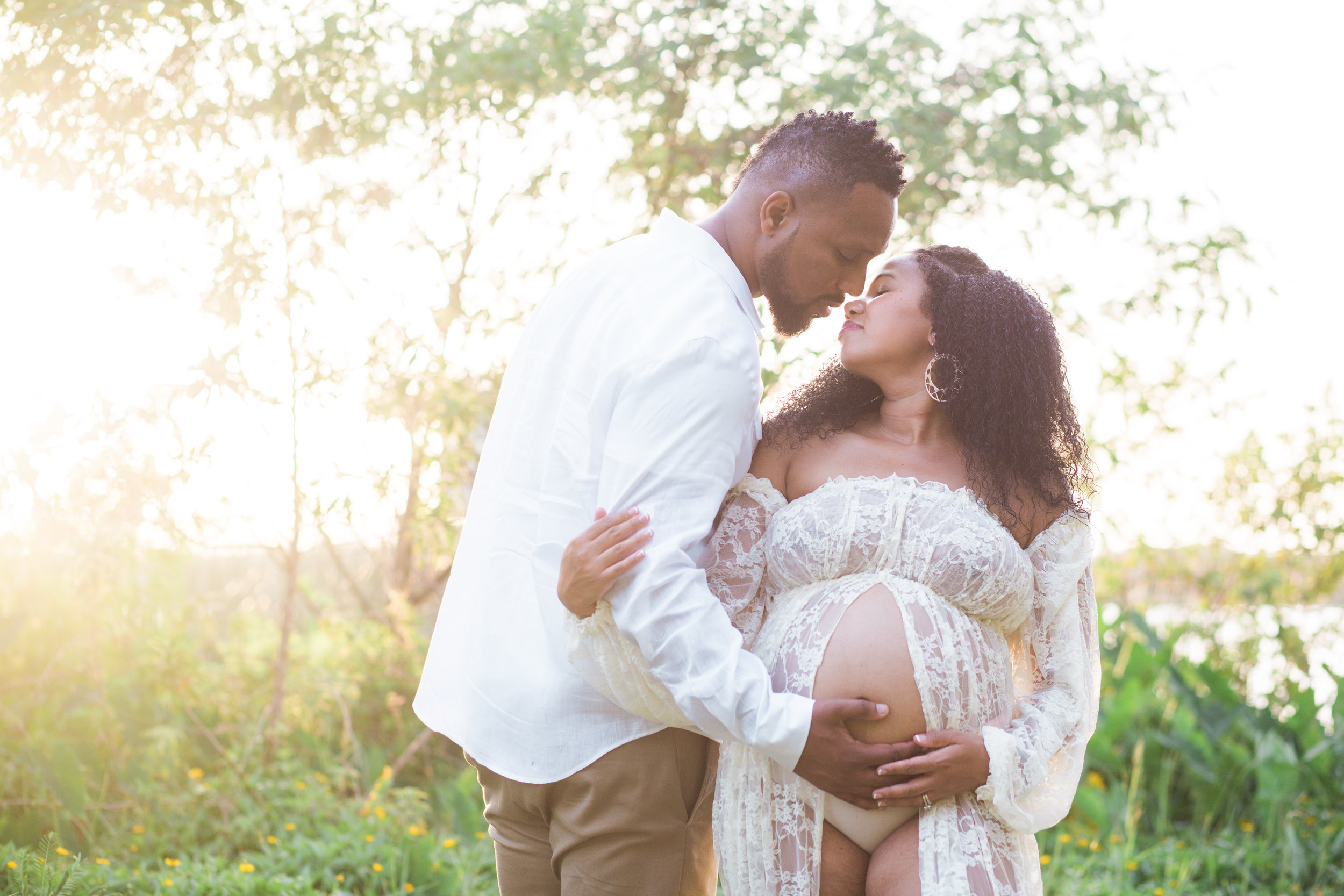 sunset maternity session at lake seminole fl