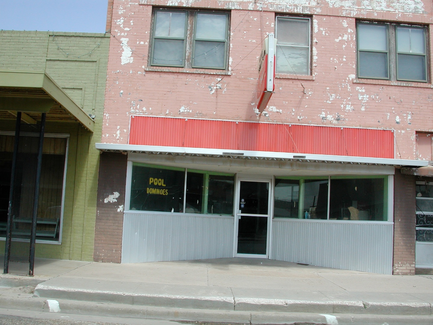 Red Rectangle with POOL / DOMINOES, Texas 2003