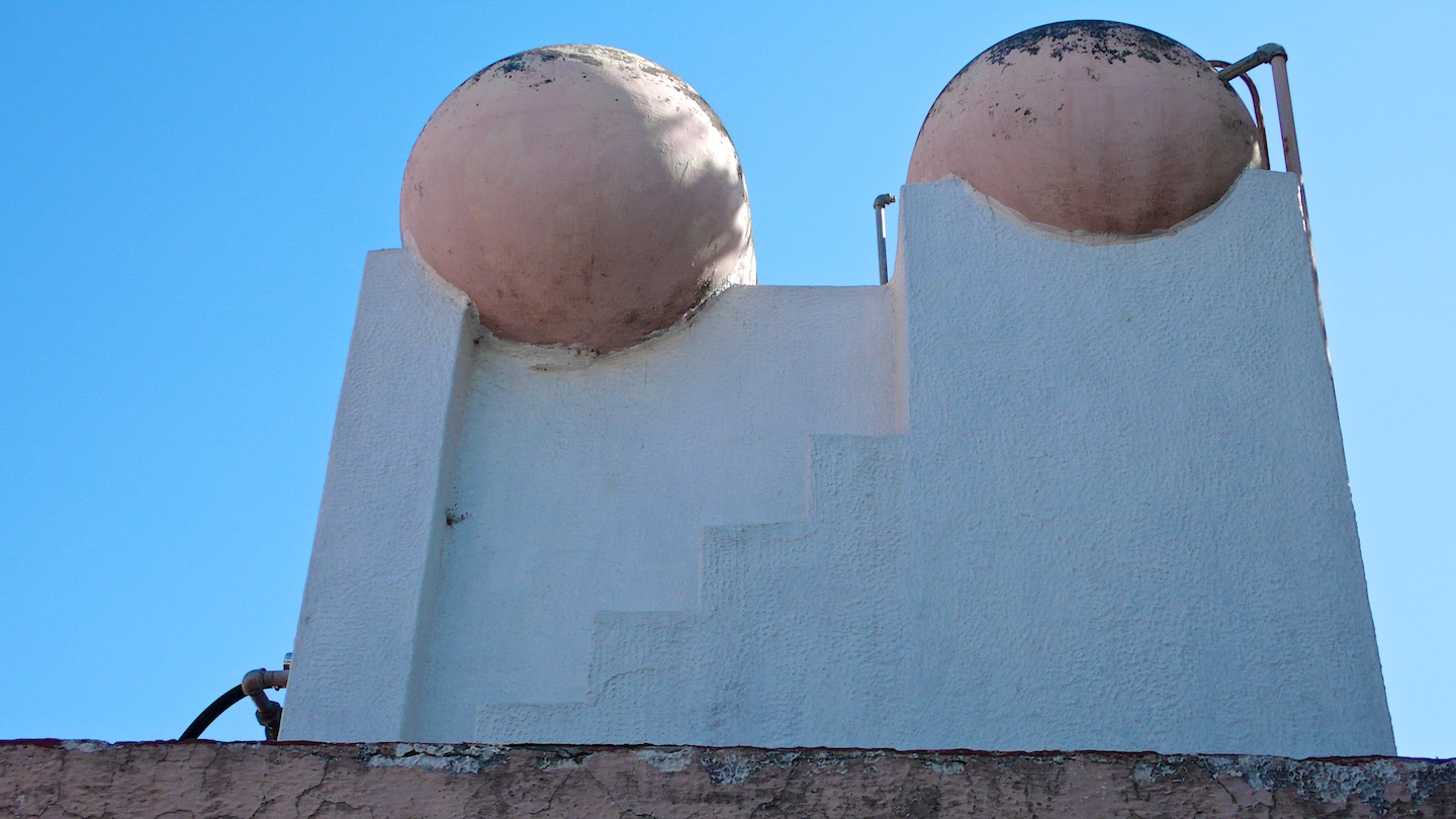 Rose Red Balls on White Structure, Zapopan, Jalisco 2007