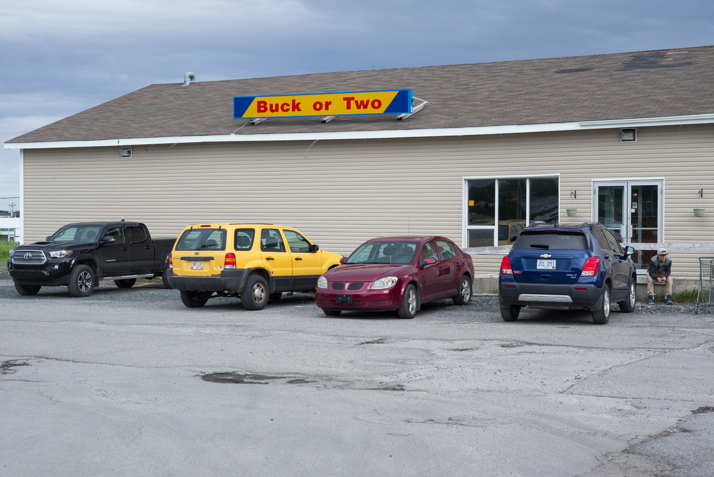 Across from the Buck or Two Plus in the main building of the Viking Mall. St. Anthony, Newfoundland 2016