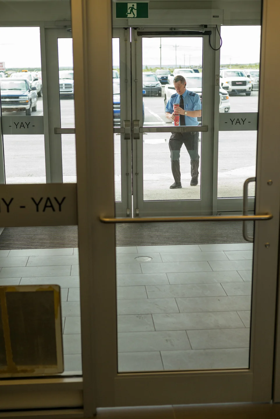 Thursday July 7. Danny, the airport shuttle bus driver. YAY: St. Anthony Airport, Newfoundland 2016