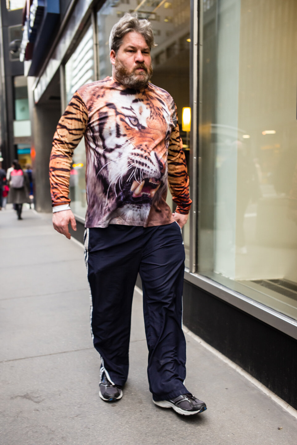 Man with Tiger. New York, New York 2015