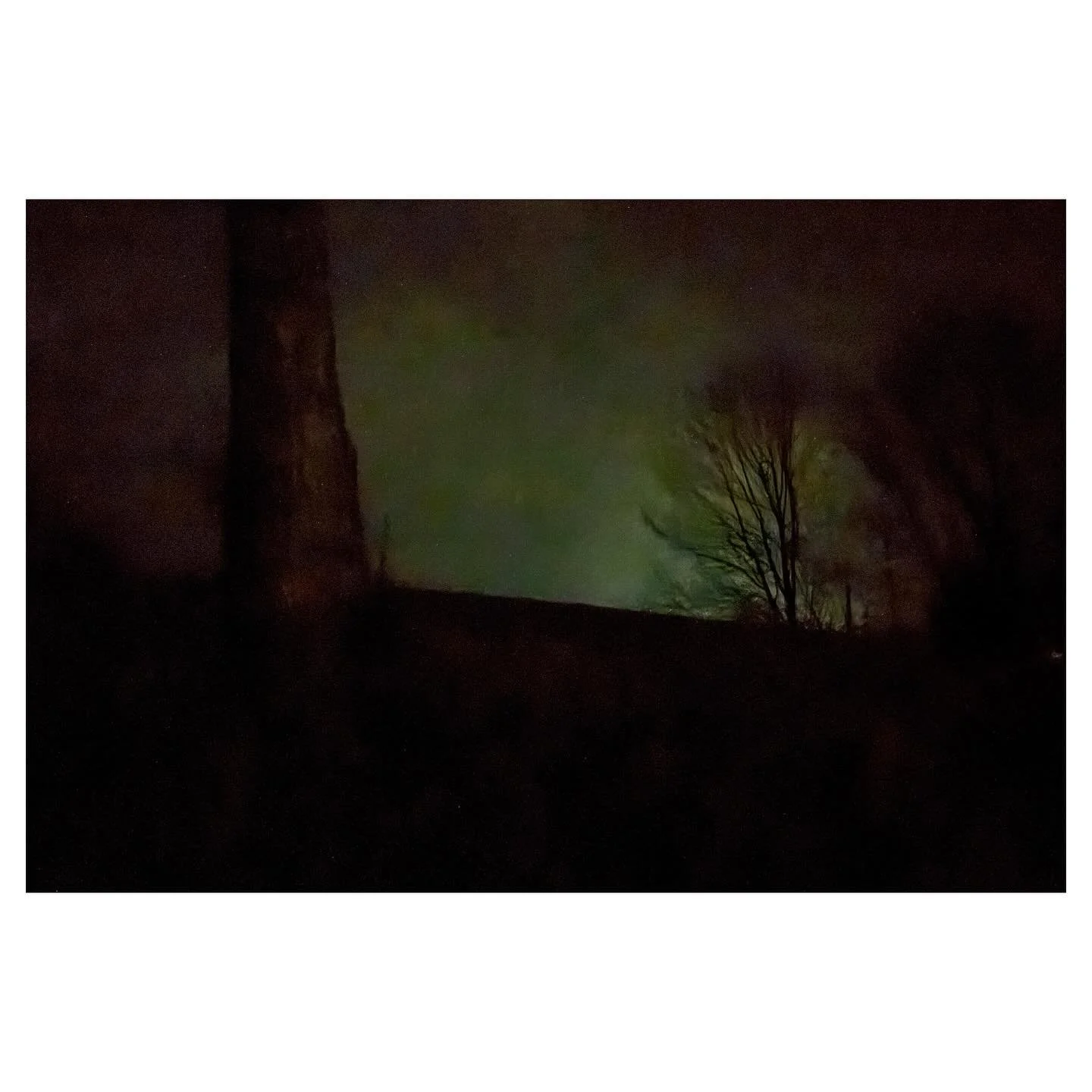 The aurora last week here behind our home in Tunbridge Vermont