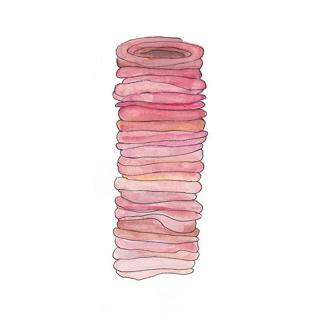 Round and round. Drawing of a sculpture 🌀#jadeabner #sacredspiral #watercolor #inkdrawing #sculpturesketch #austinartist #atxlife #pinkpower #🌀 #illustrationdaily #atxartist