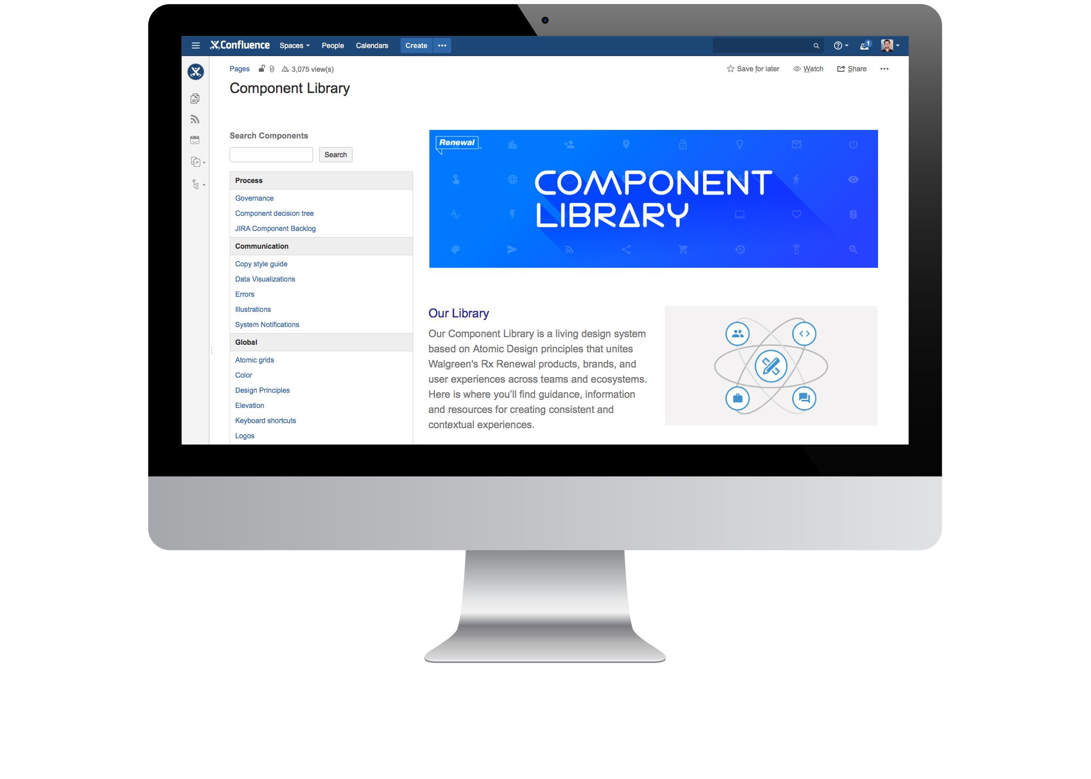 Confluence is an important tool for the Walgreens software developers. Having a cohesive series of Confluence header images helps to identify and beautify key pages.