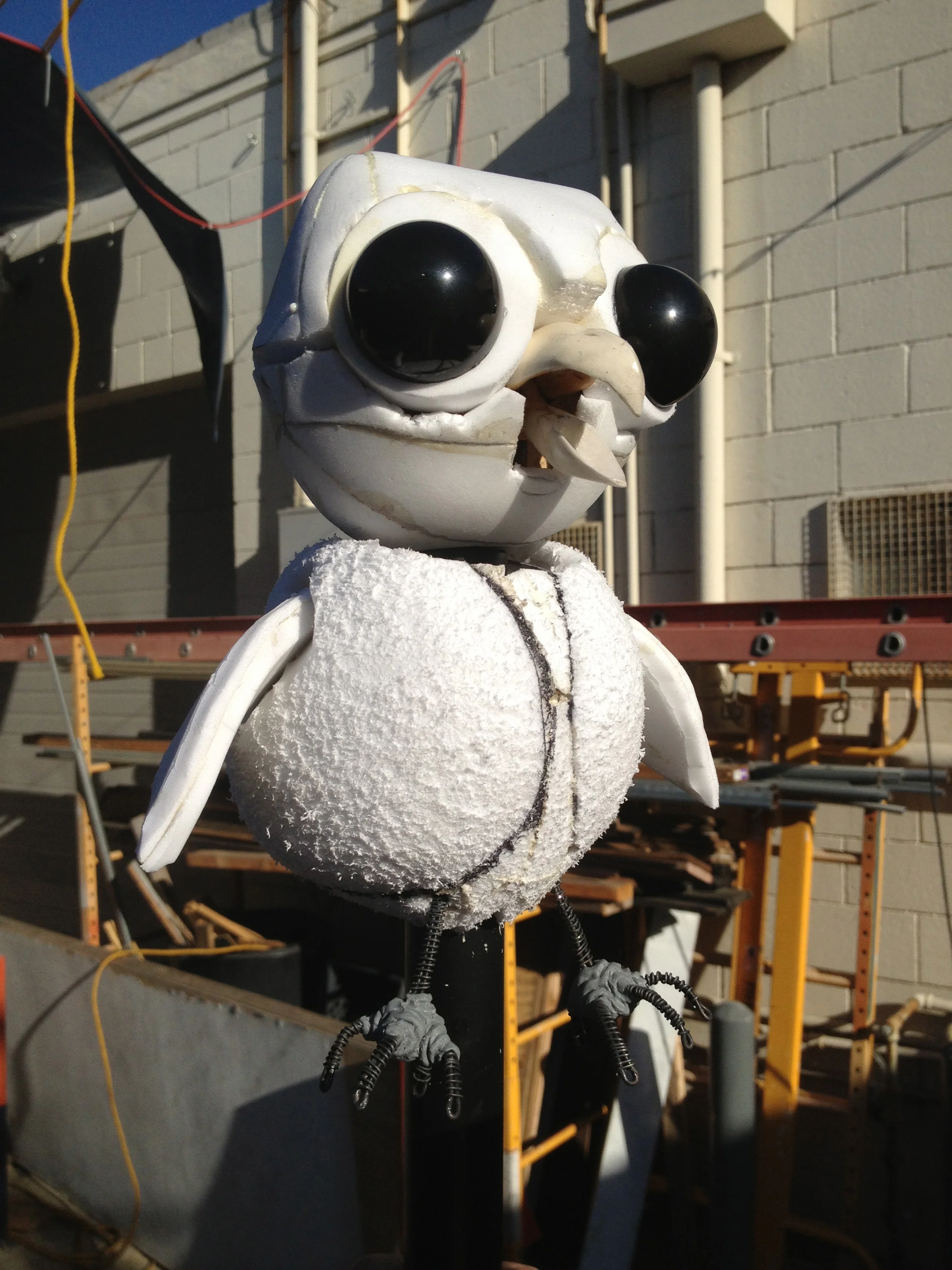 Love Me Cat Show (My Damn Channel) Foam construction to create the shape of the owl puppet