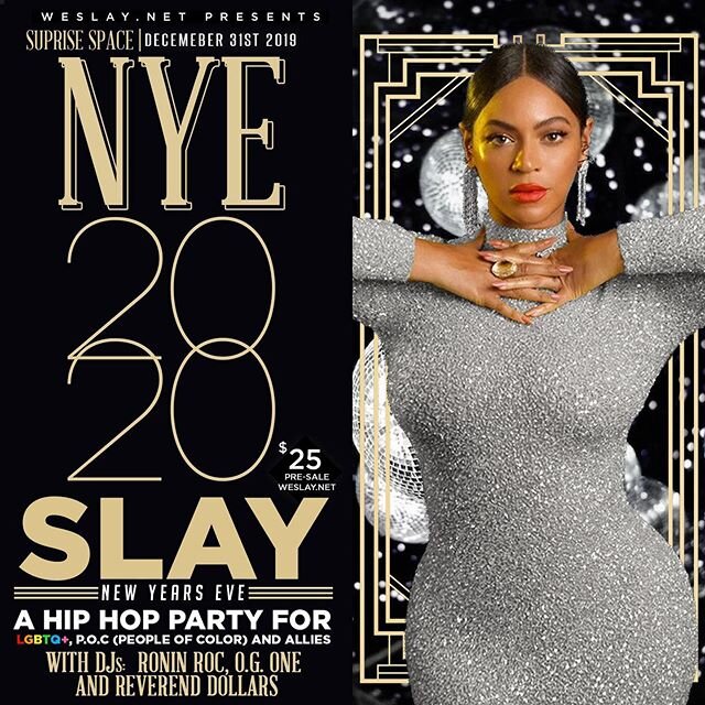 Doing it big for NYE with @thou_slay tonight, and I&rsquo;m rocking with some of the best @djogone and @reverenddollars #slaynye