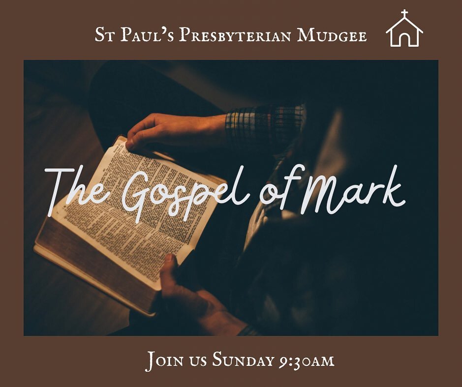 This term we are going through the Gospel of Mark. We have wonderful teaching from the ministers at Bathurst Presbyterians and lay preachers from our own congregation. Please join us every Sunday 9:30am for a real chat and a cuppa. ☕️