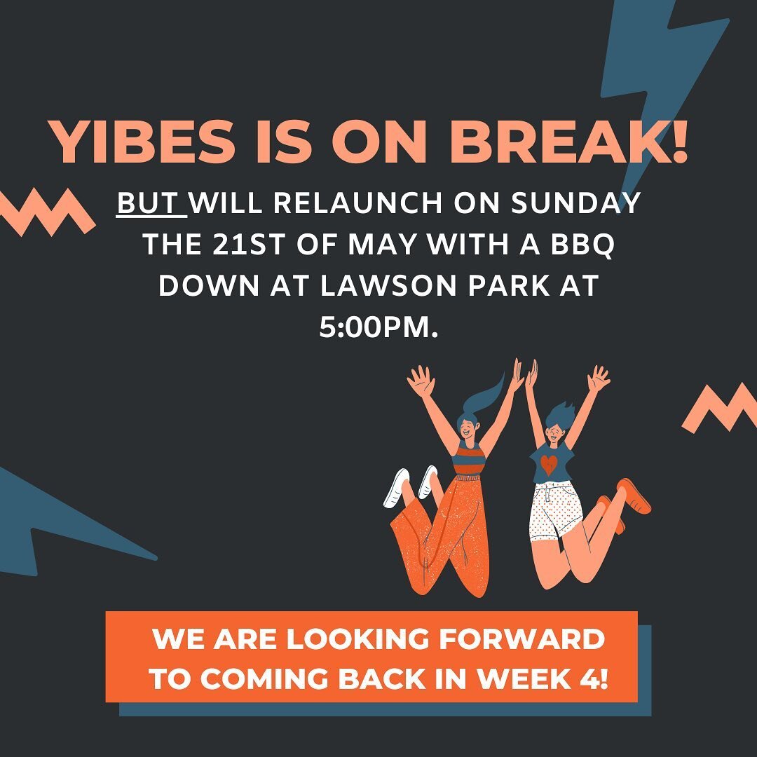 YIBES is on break but will relaunch on Sunday at the 21st at 5:00pm at Lawson park. Maddie and Nick can&rsquo;t wait to see everyone and introduce them to their newest member. 👶🏻

New people are especially encouraged to come to our welcome back BBQ