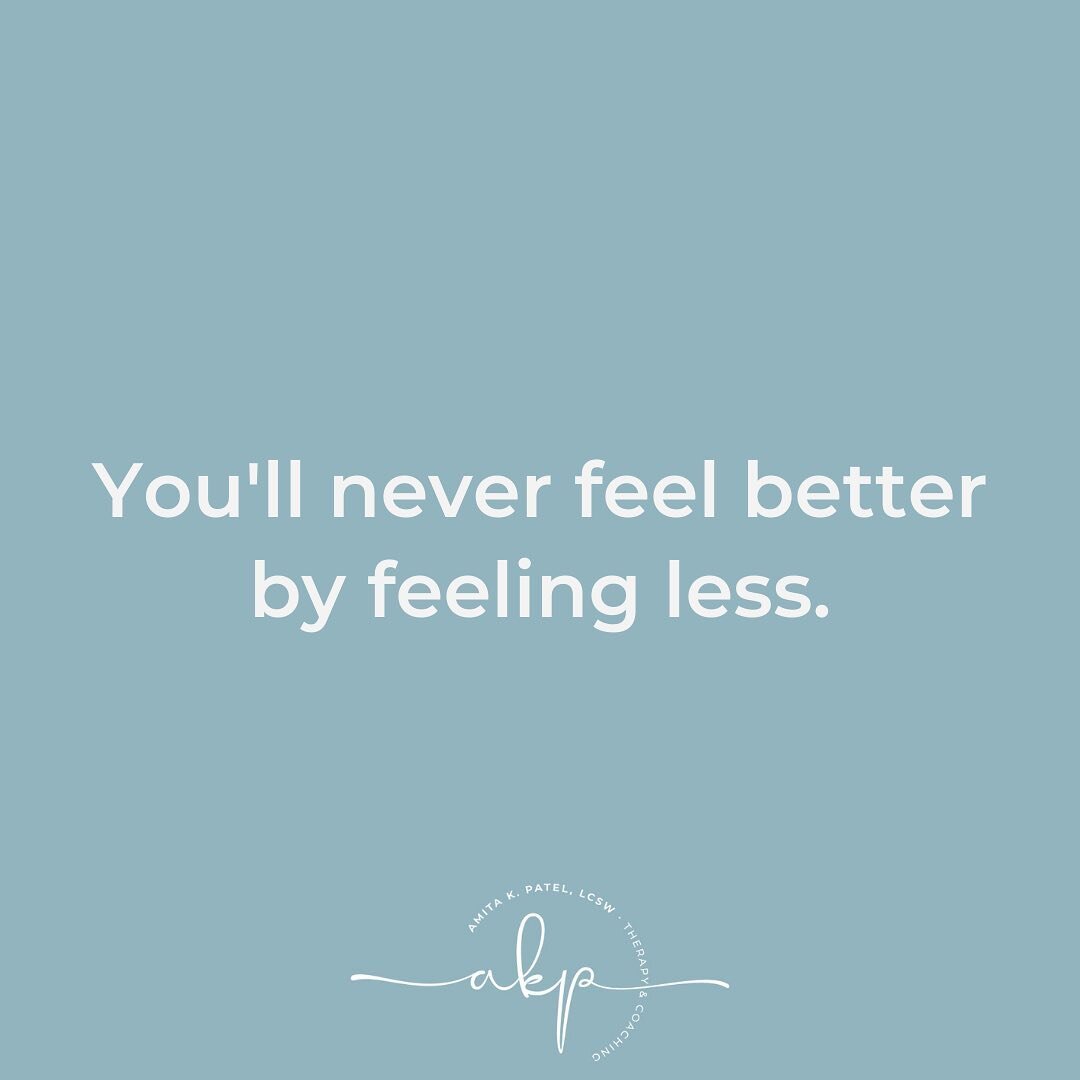 I get it. Sometimes emotions suck. 
Feeling ALL the things can be unpleasant at best and overwhelming to the point of dissociation at worst.
And while we need to compartmentalize to get through the day, it&rsquo;s &quot;avoidance&quot; if we don&rsqu