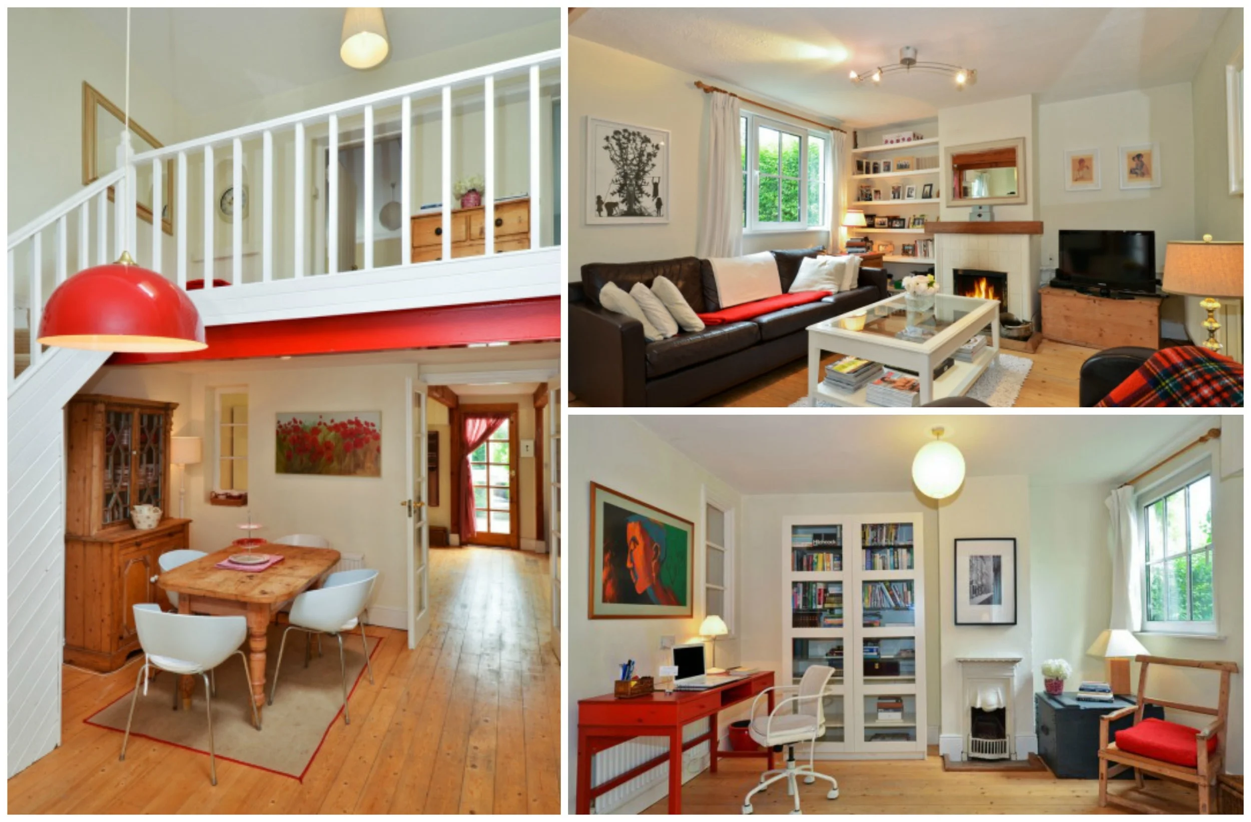 Pictures of the house with the original floor boards.
