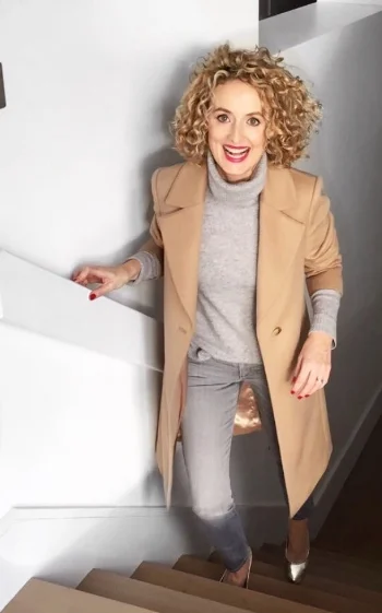 jaeger boyfriend coat camel