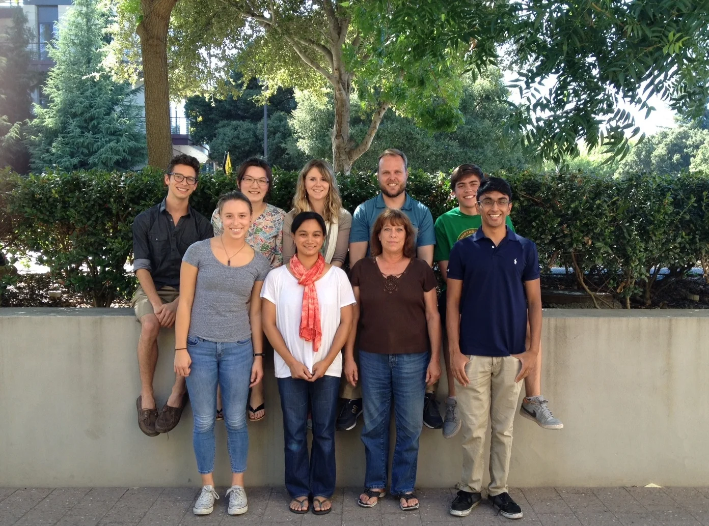 Dixon Lab, Summer 2014 (Back, L to R: Giovanni, Jen, Megan, Scott, Alex; Front, L to R: Kristina, Leslie, Janet, Aunoy)