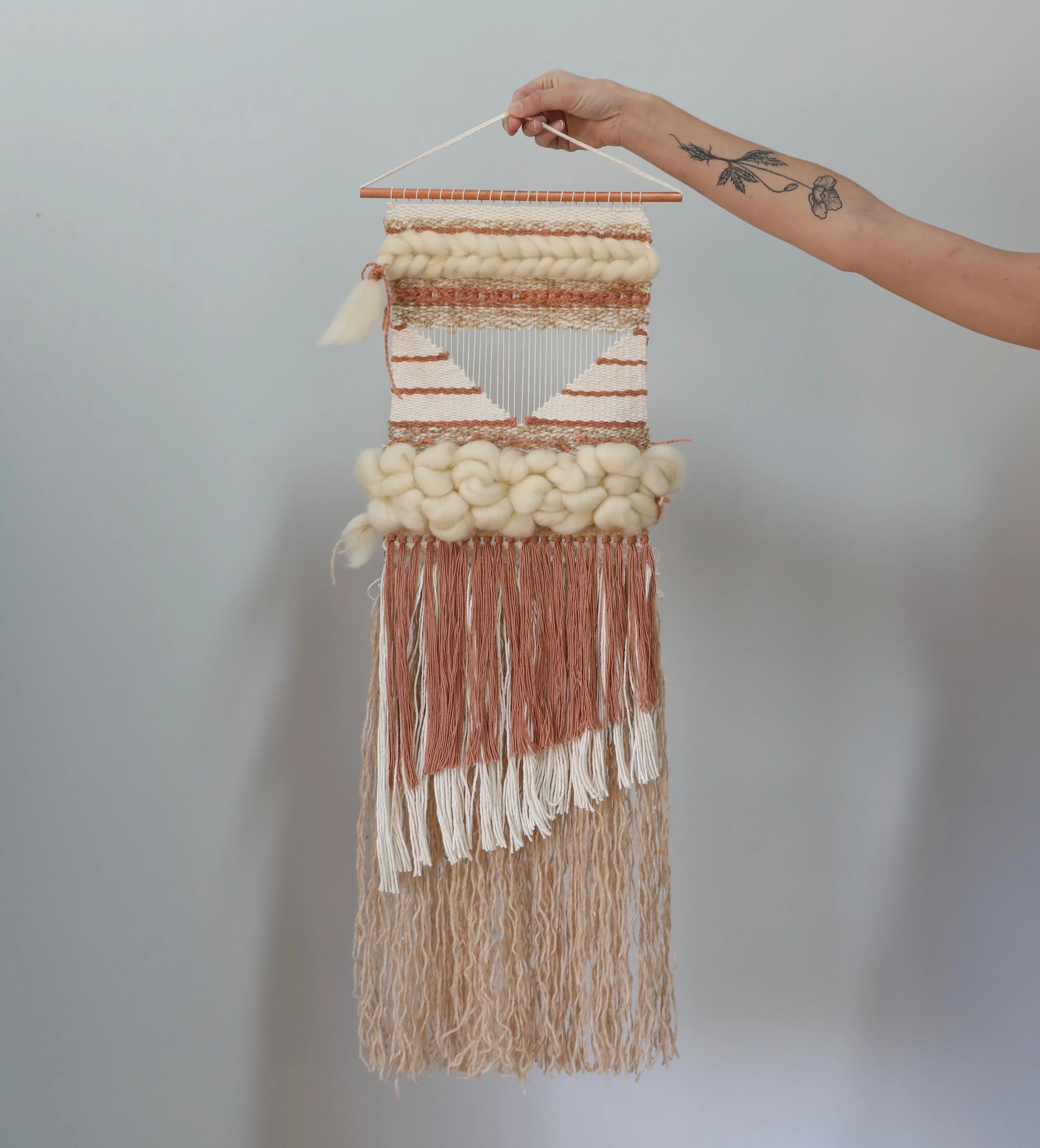 NÅDE STUDIO Custom Weaving using naturally dyed and food waste dyed fiber. Made in Tennessee. 