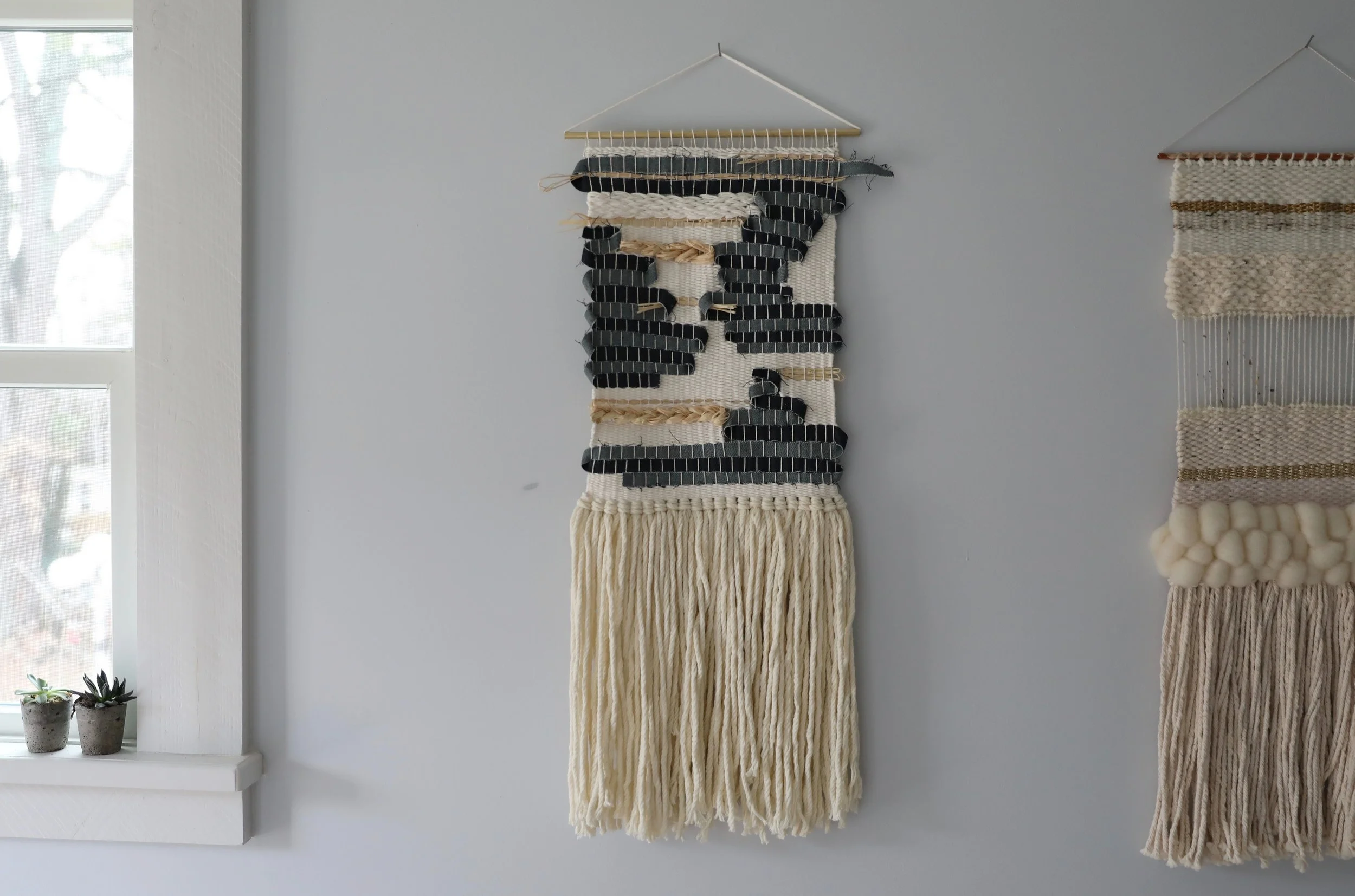 NÅDE STUDIO Custom Weaving using naturally dyed and food waste dyed fiber. Made in Tennessee.