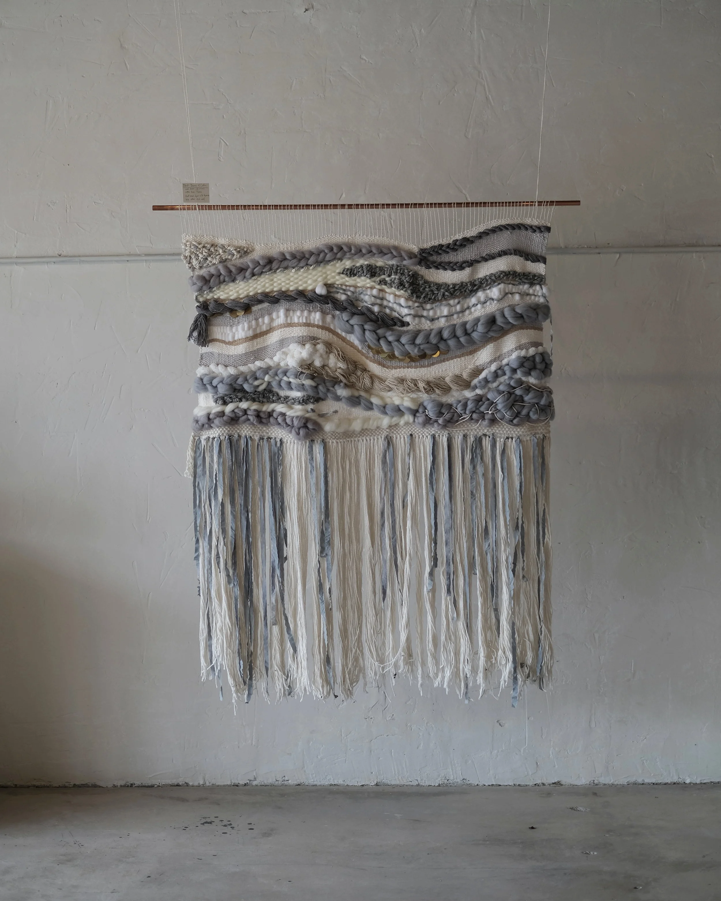 Black Bean Dyed Weaving created by NÅDE STUDIO using food waste dyed yarn and roving. Made in Tennessee