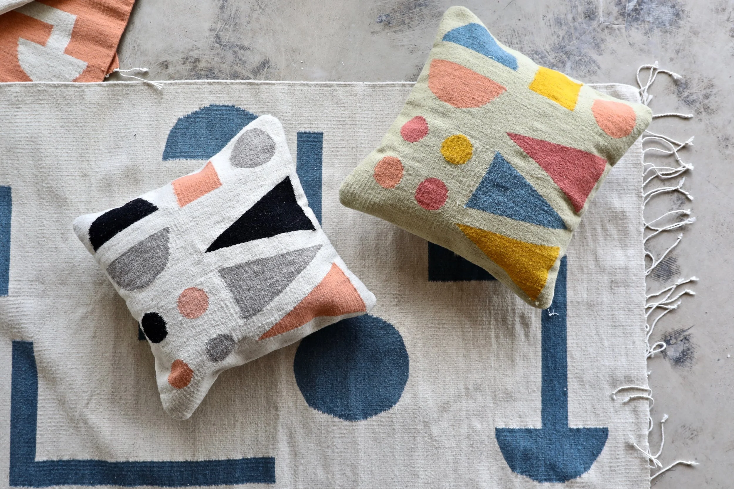 Geometry Pillow in Neutrals by NÅDE STUDIO