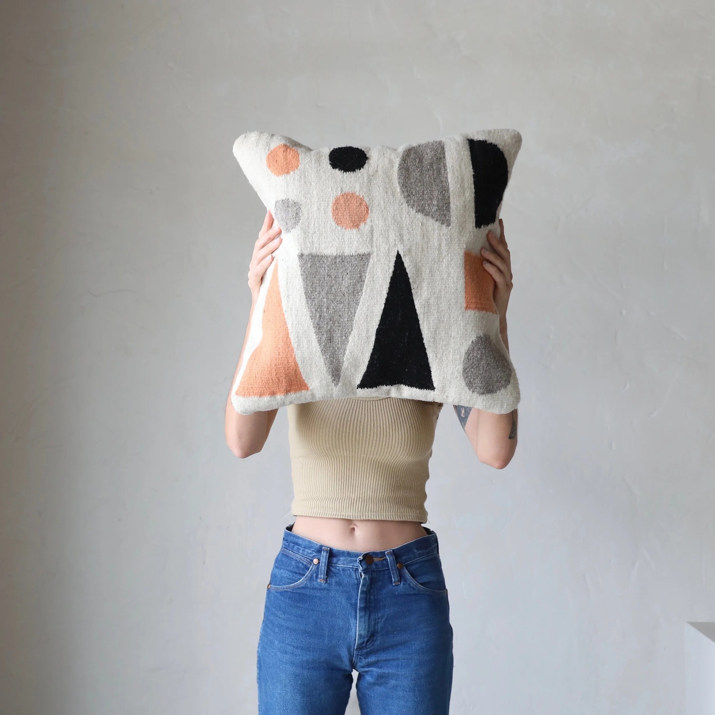 Geometry Pillow in Neutrals by NÅDE STUDIO