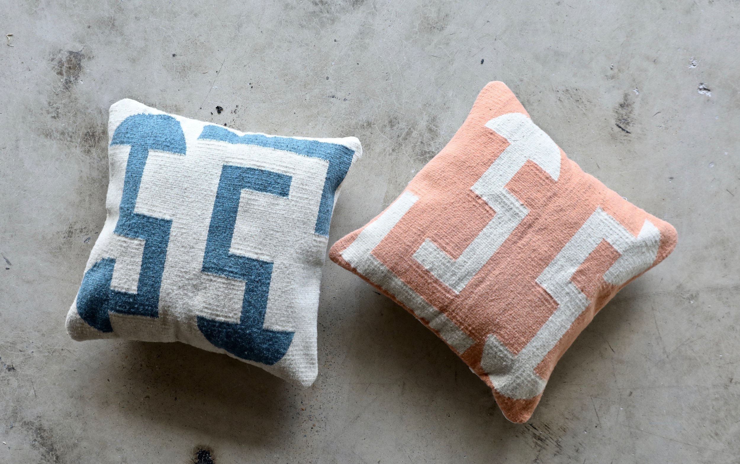 Solstice Pillow in Blue by NÅDE STUDIO