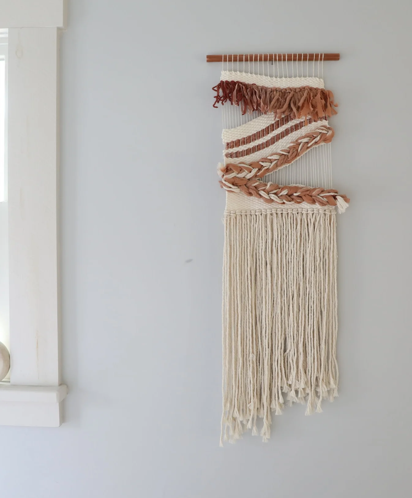 NÅDE STUDIO - Feed Weave piece using avocado pits as dye material - Wall Hanging