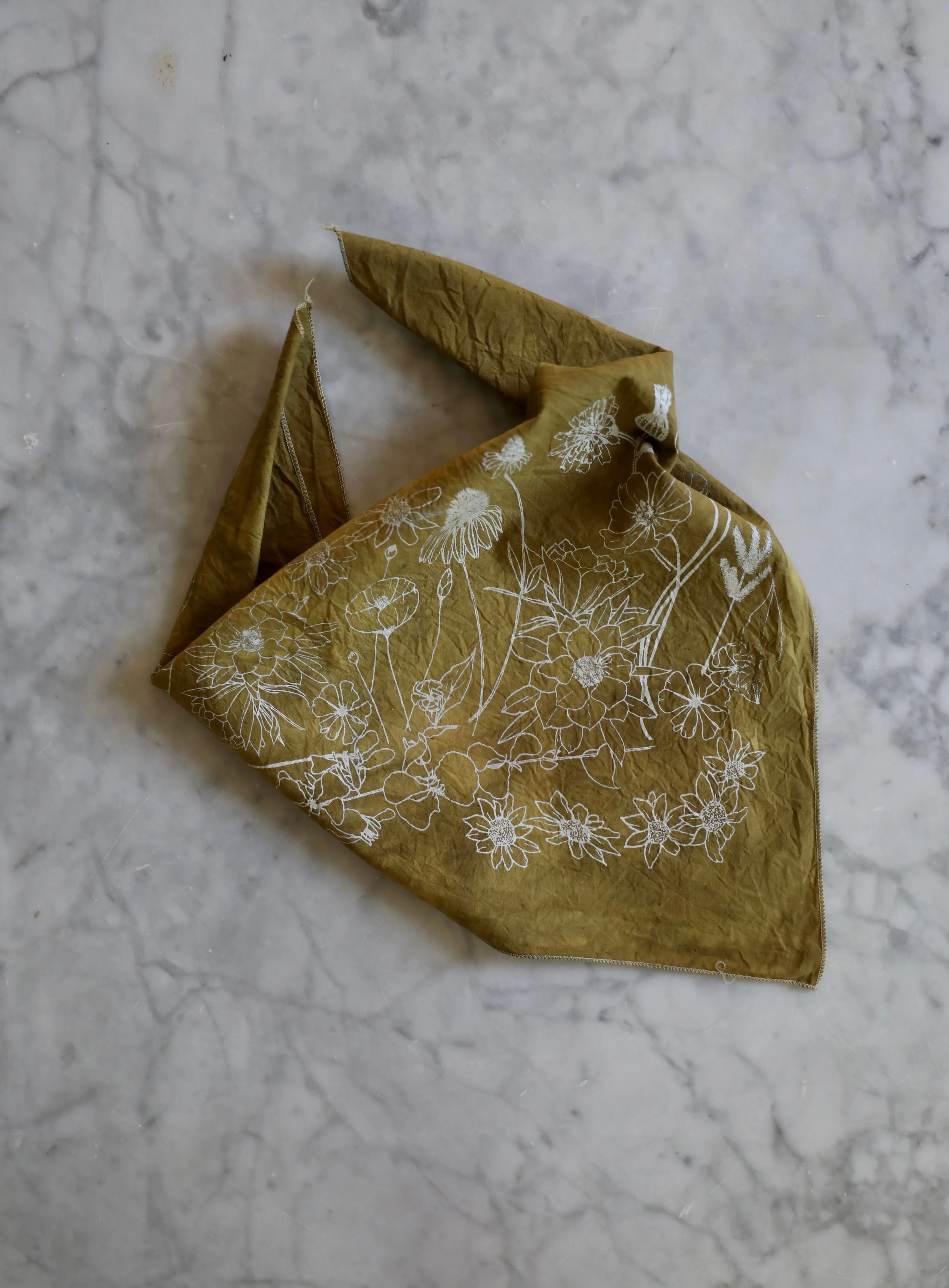 Endangered Series - Olive Botanical Bandana - NÅDE STUDIO