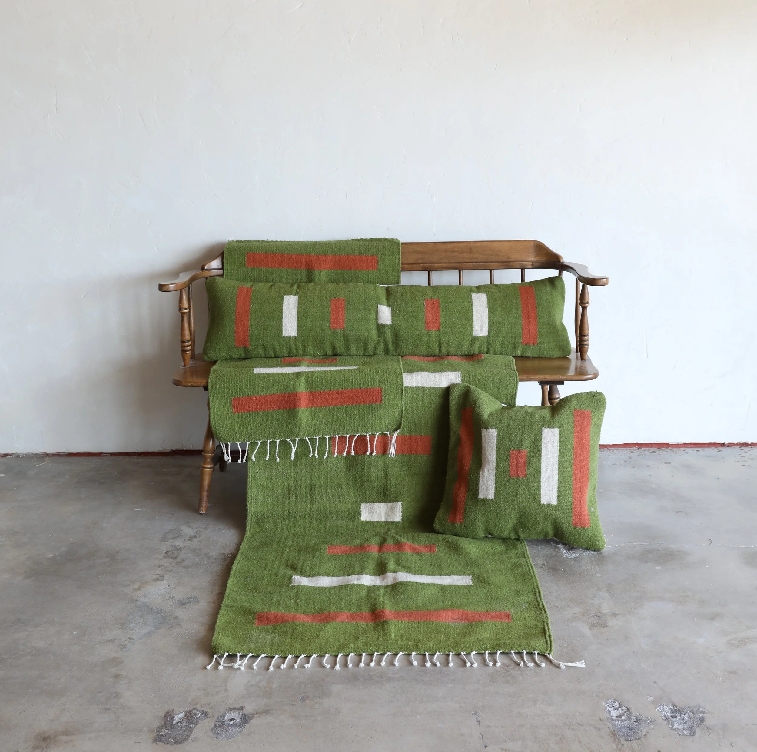 Emerald Caravan Lumbar Pillow by NÅDE STUDIO