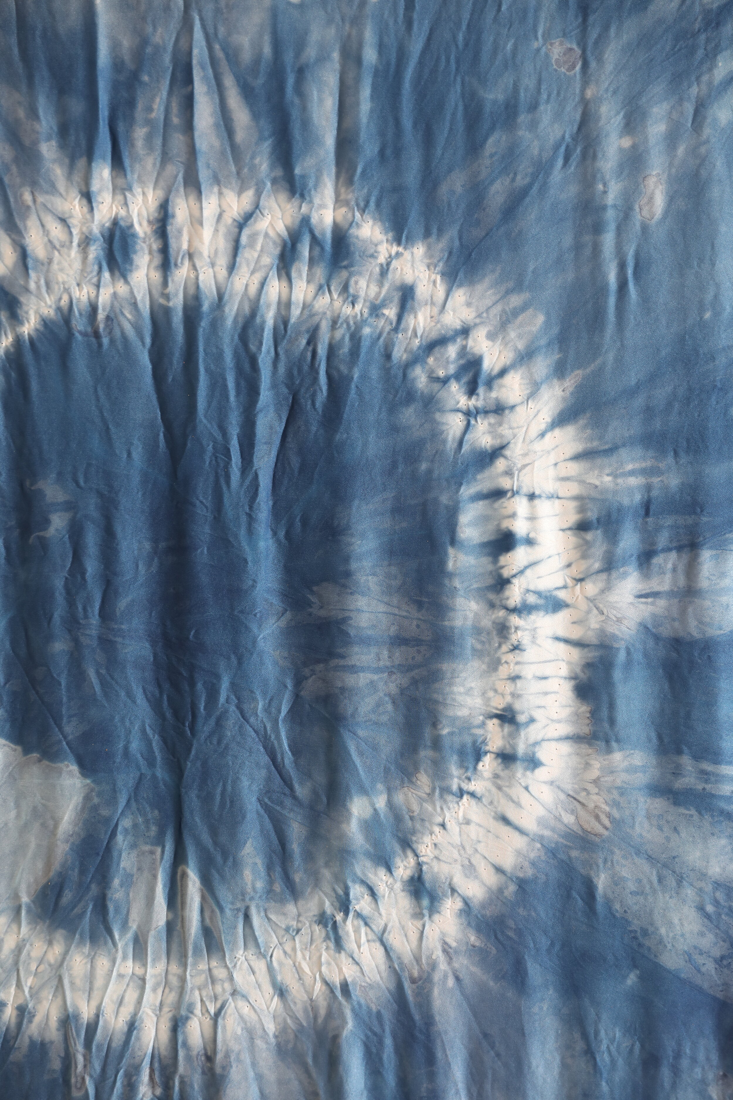 Mokume Indigo Noren - Naturally Dyed Indigo Banner by NÅDE STUDIO