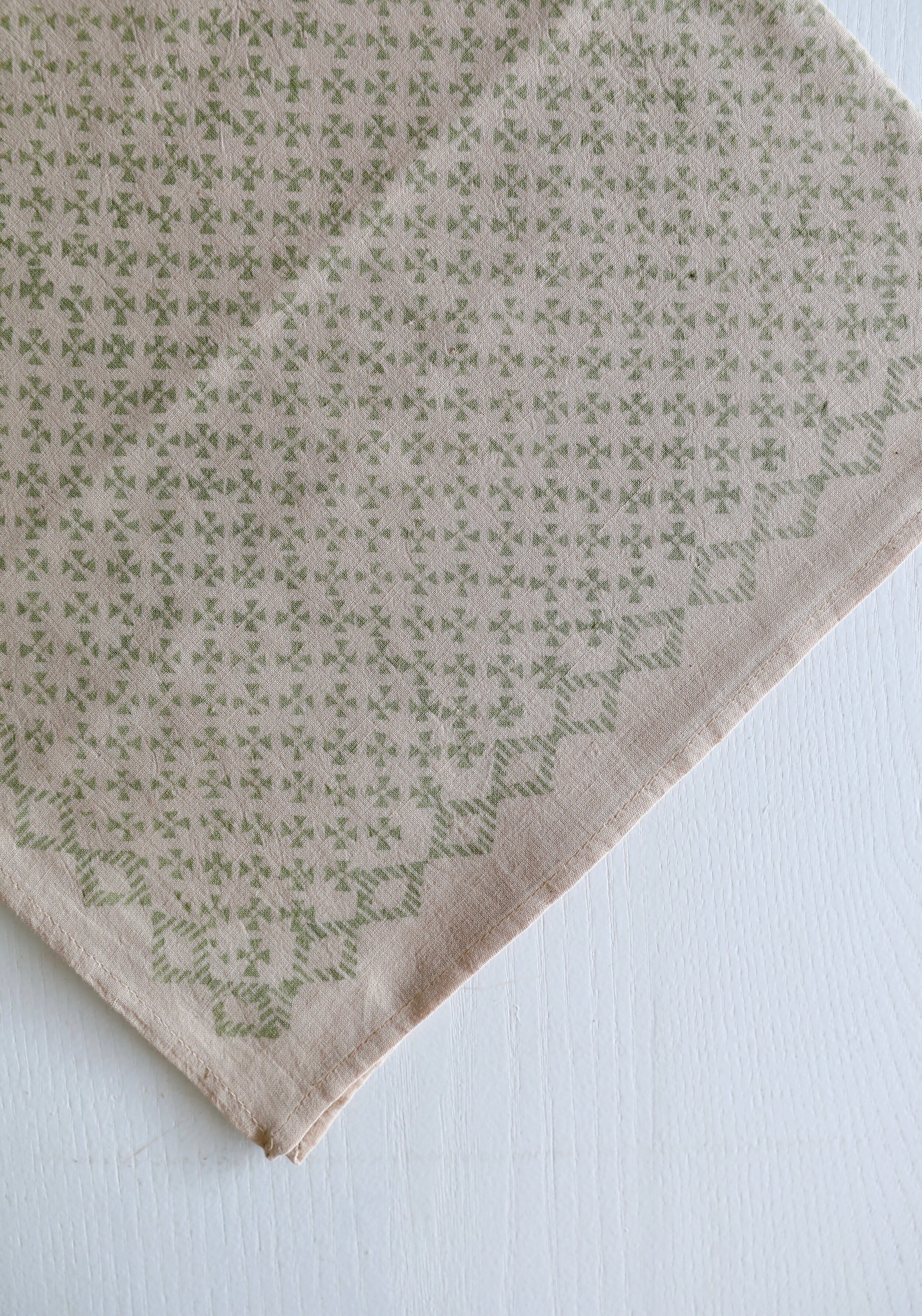 Pinwheel Block Printed Bandana - Naturally Dyed from NÅDE STUDIO