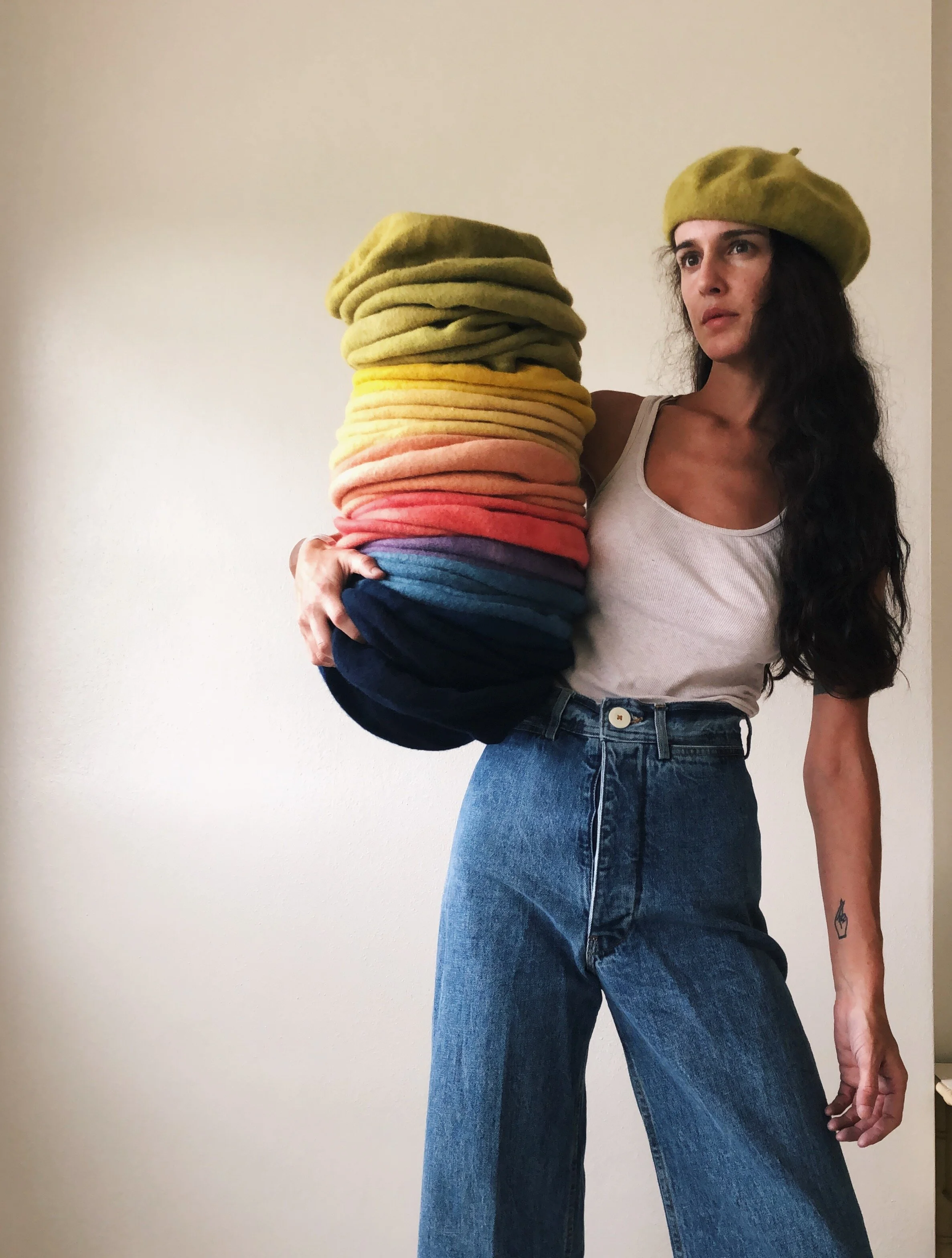 Slow Fashion Naturally Dyed Wool Beret - NÅDE STUDIO