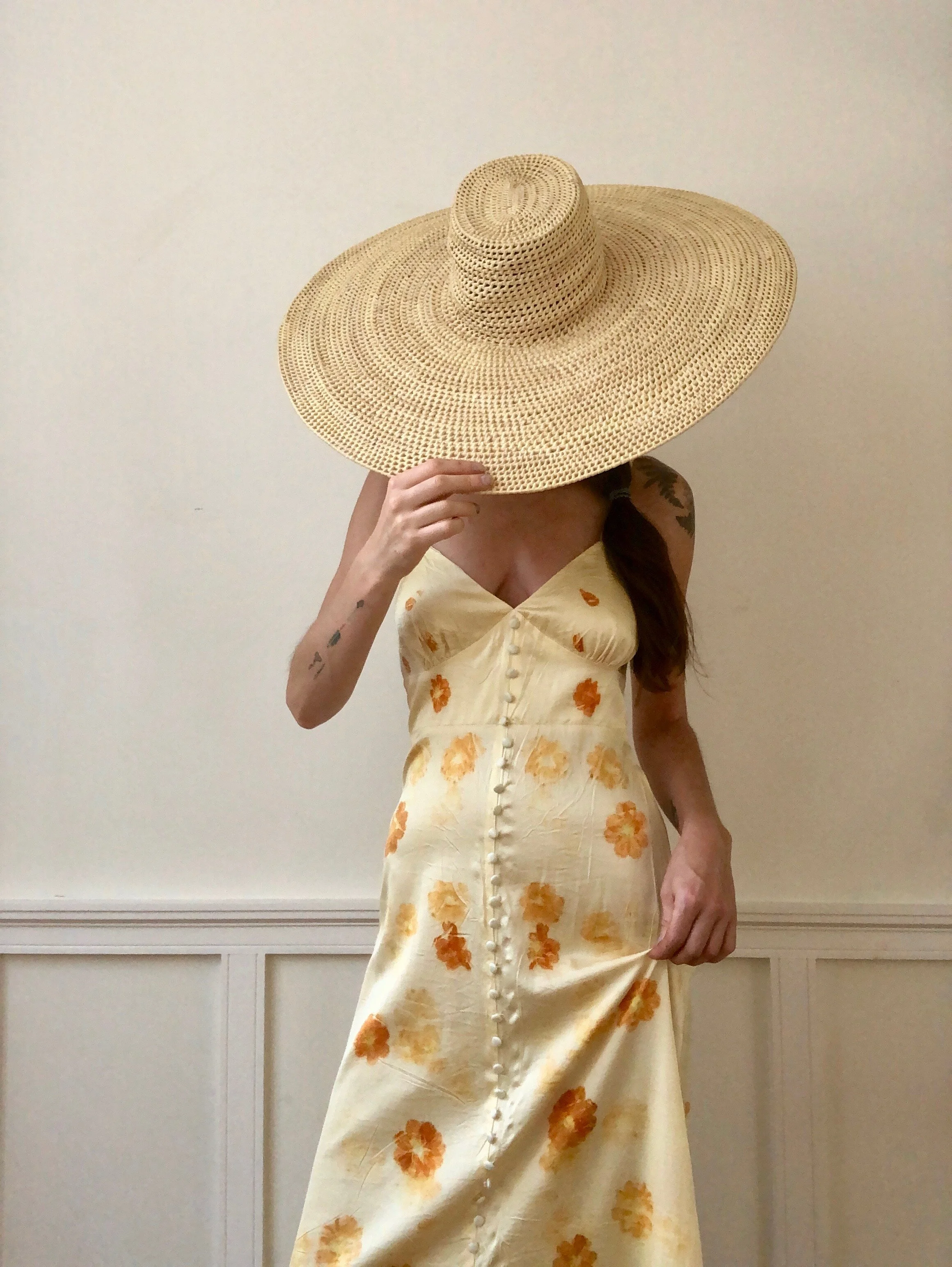 Made-to-Order Eco-printed Silk Dress 