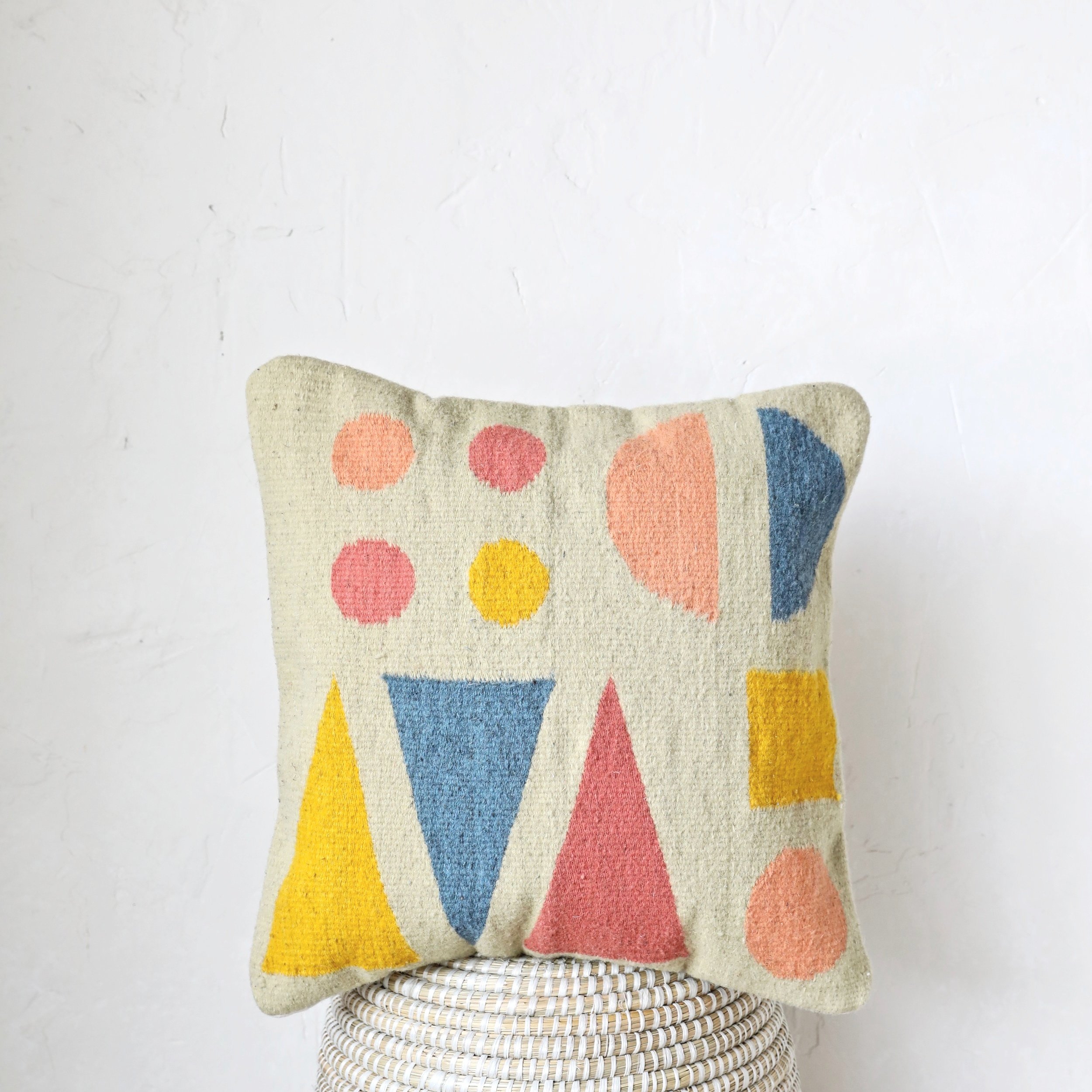 Geometry Pillow in Pastels from NÅDE STUDIO