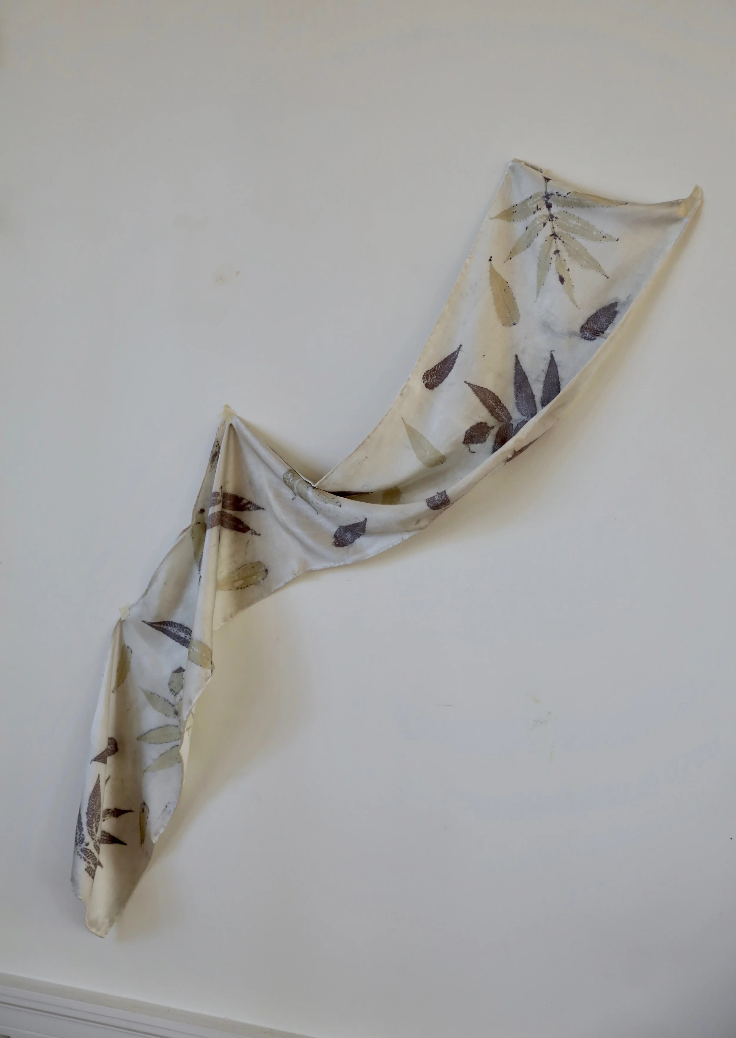 Staghorn Sumac Botanically Printed Silk Shawl by NÅDE STUDIO