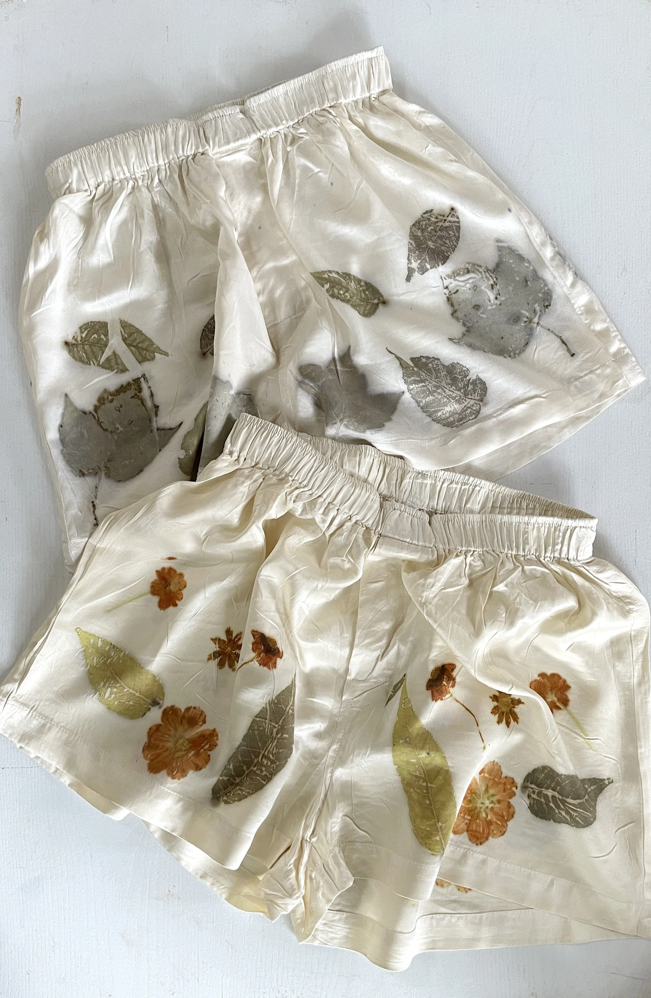 Eco-Printed Silk Boxer