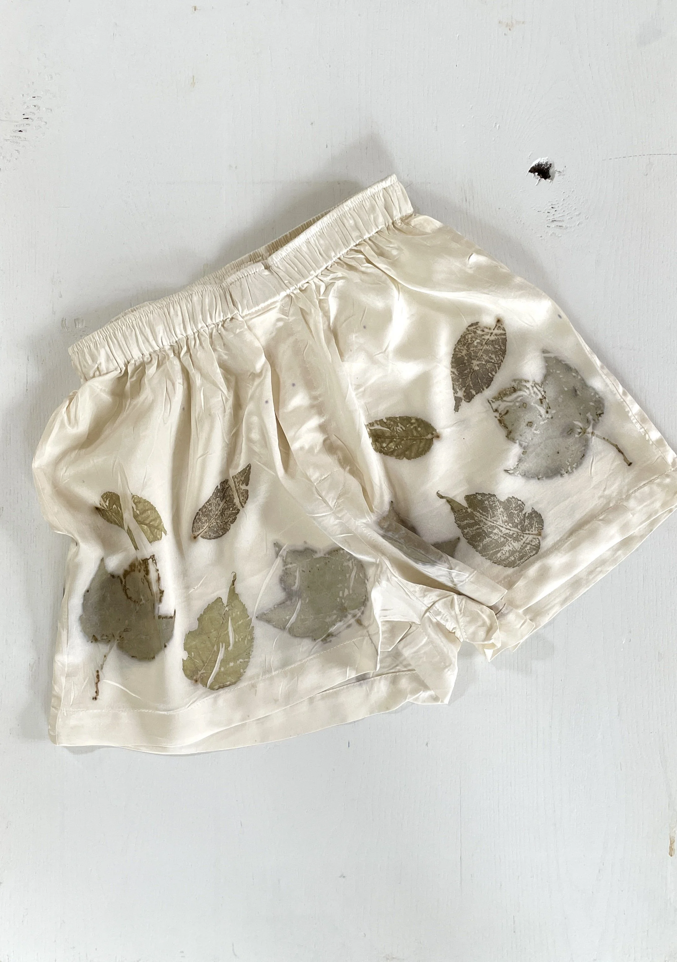 Eco-Printed Silk Boxers by NÅDE STUDIO