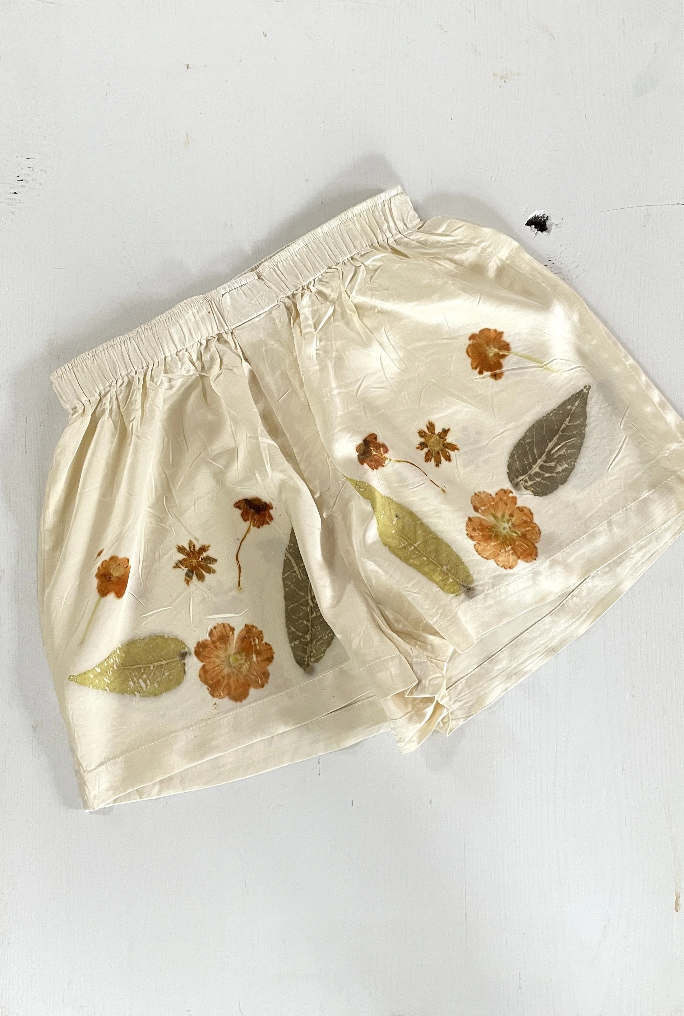 Eco-Printed Silk Boxers by NÅDE STUDIO