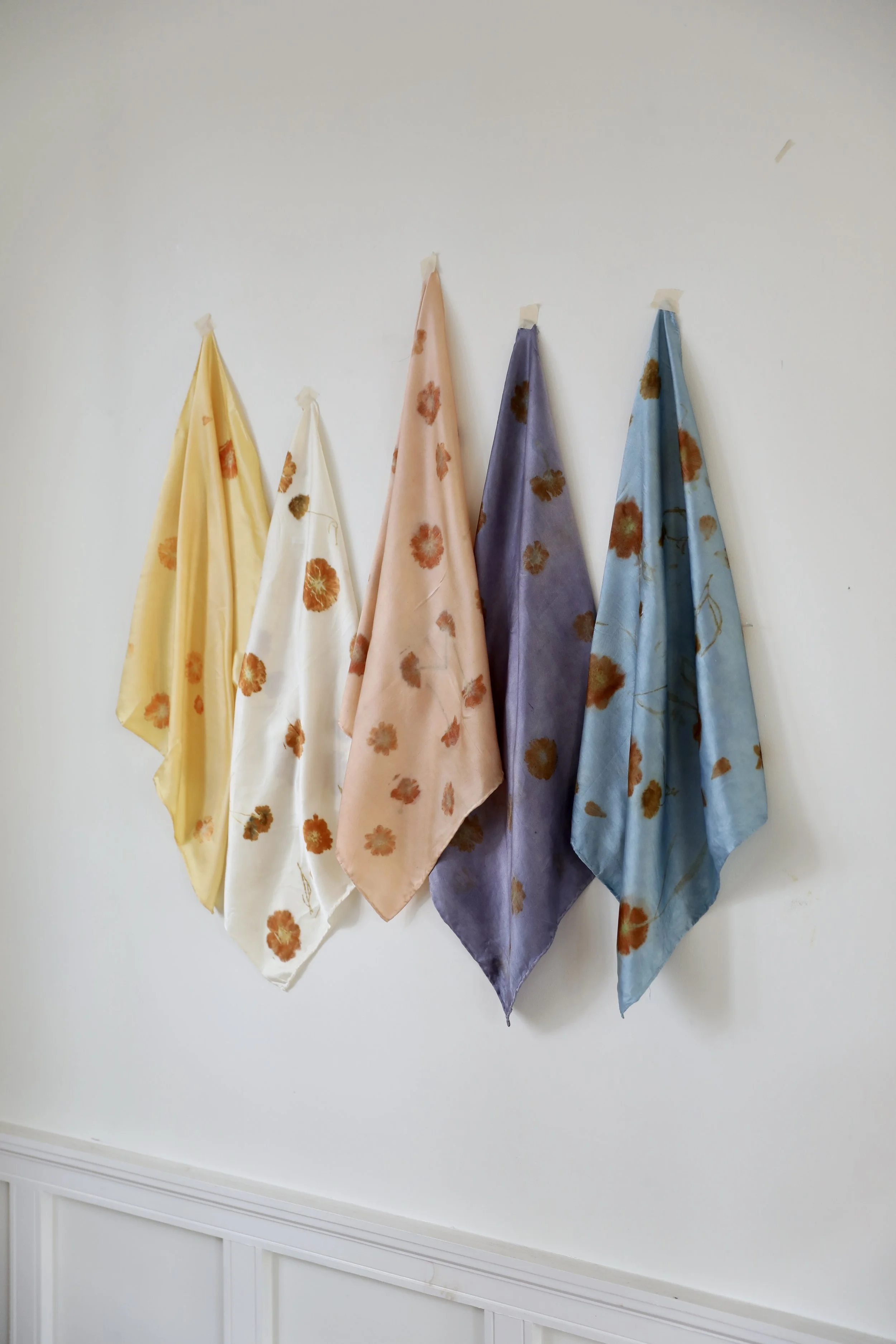 Petal Print Silk Neckscarf