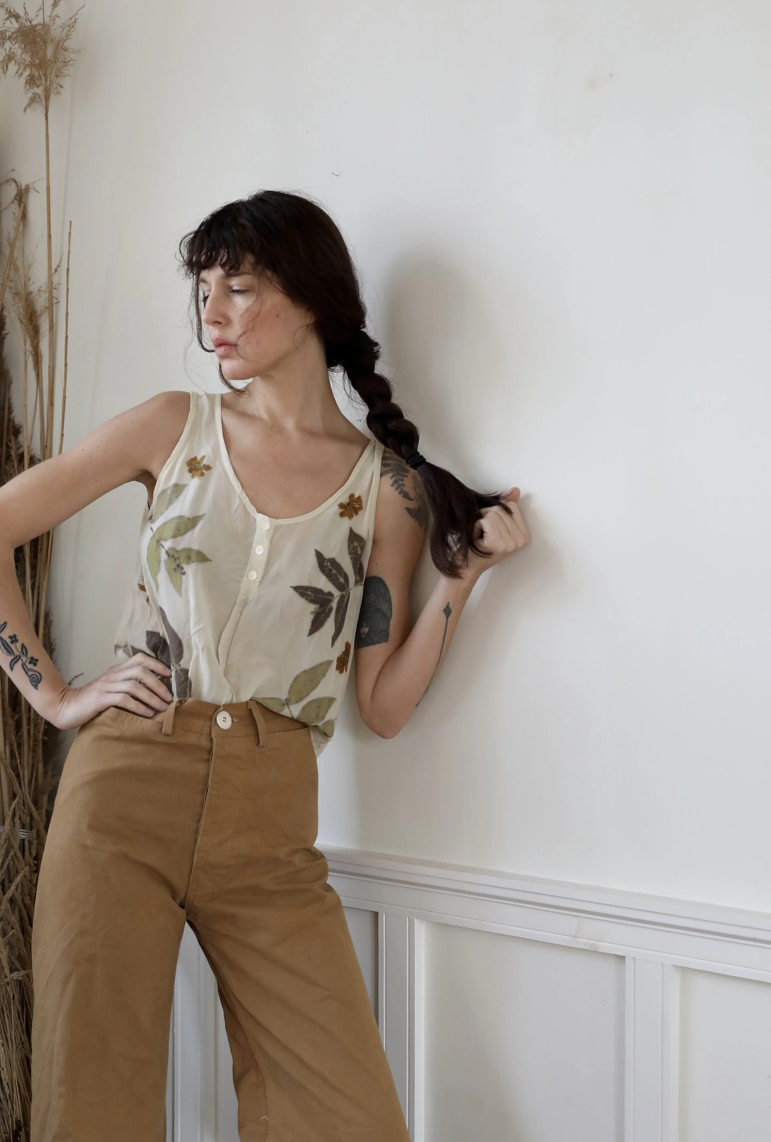 Woodland Eco-Print Tank