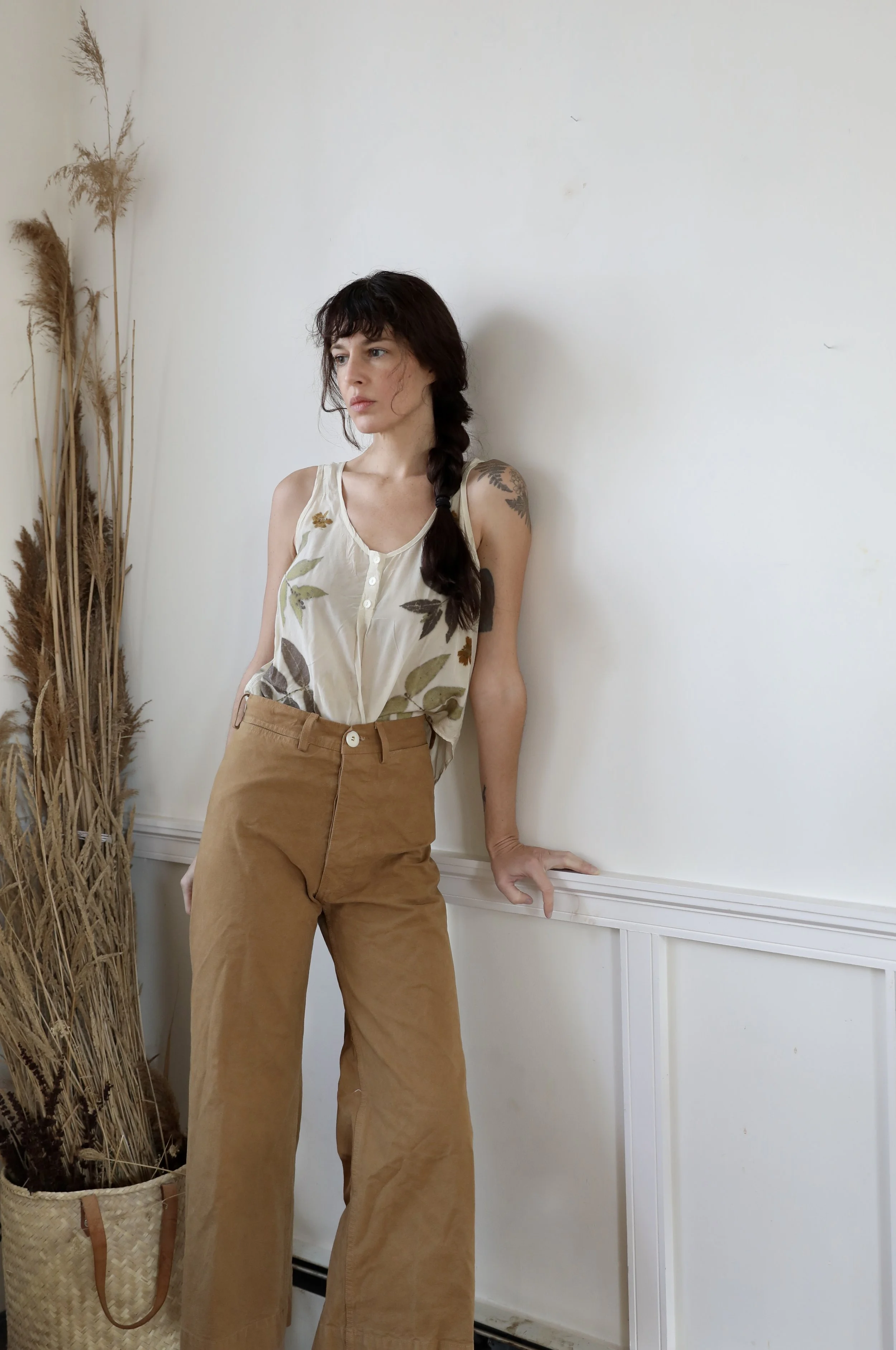 Woodland Eco-Print Tank from NÅDE STUDIO