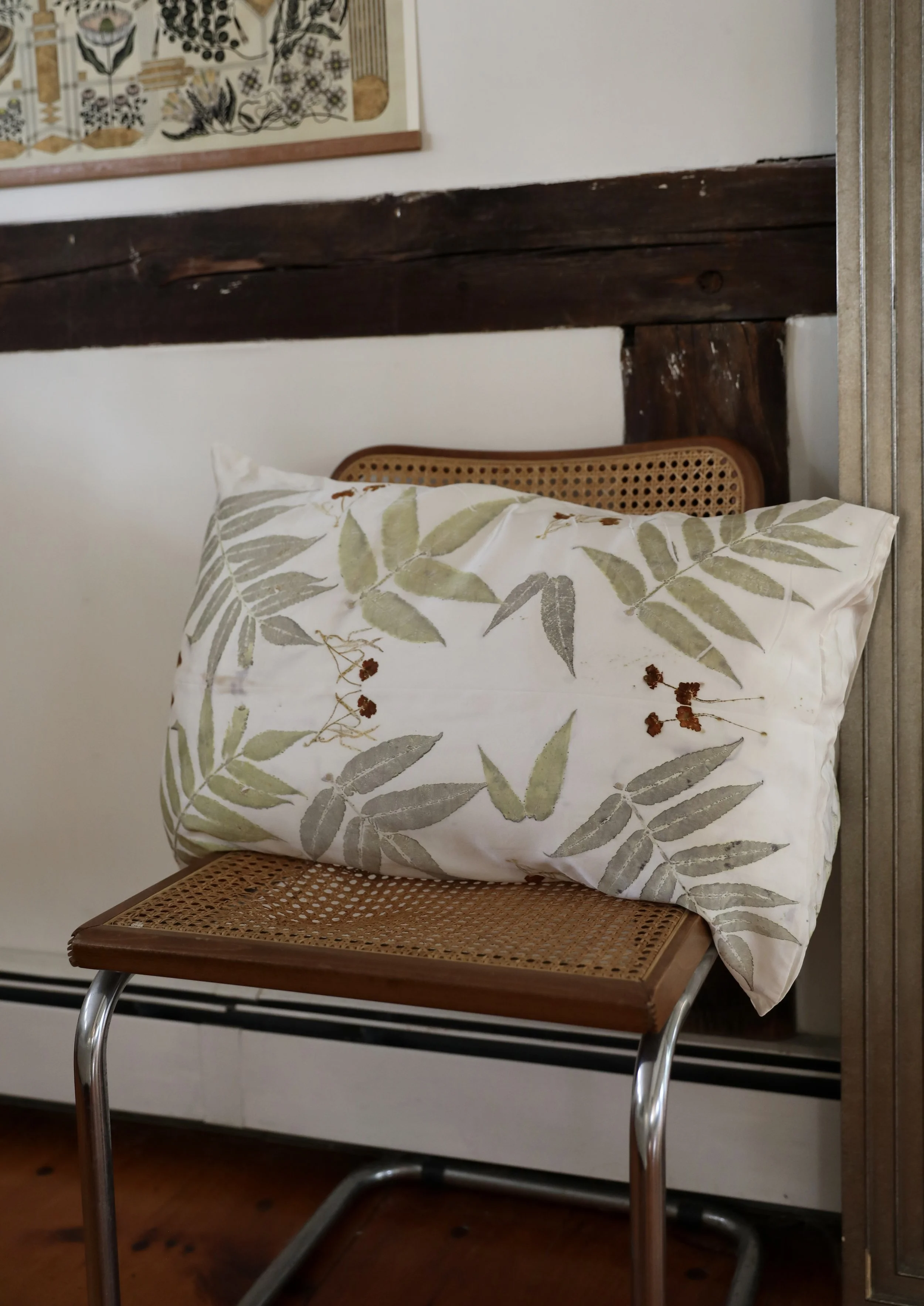 Berkshires Eco-printed Silk Pillowcase